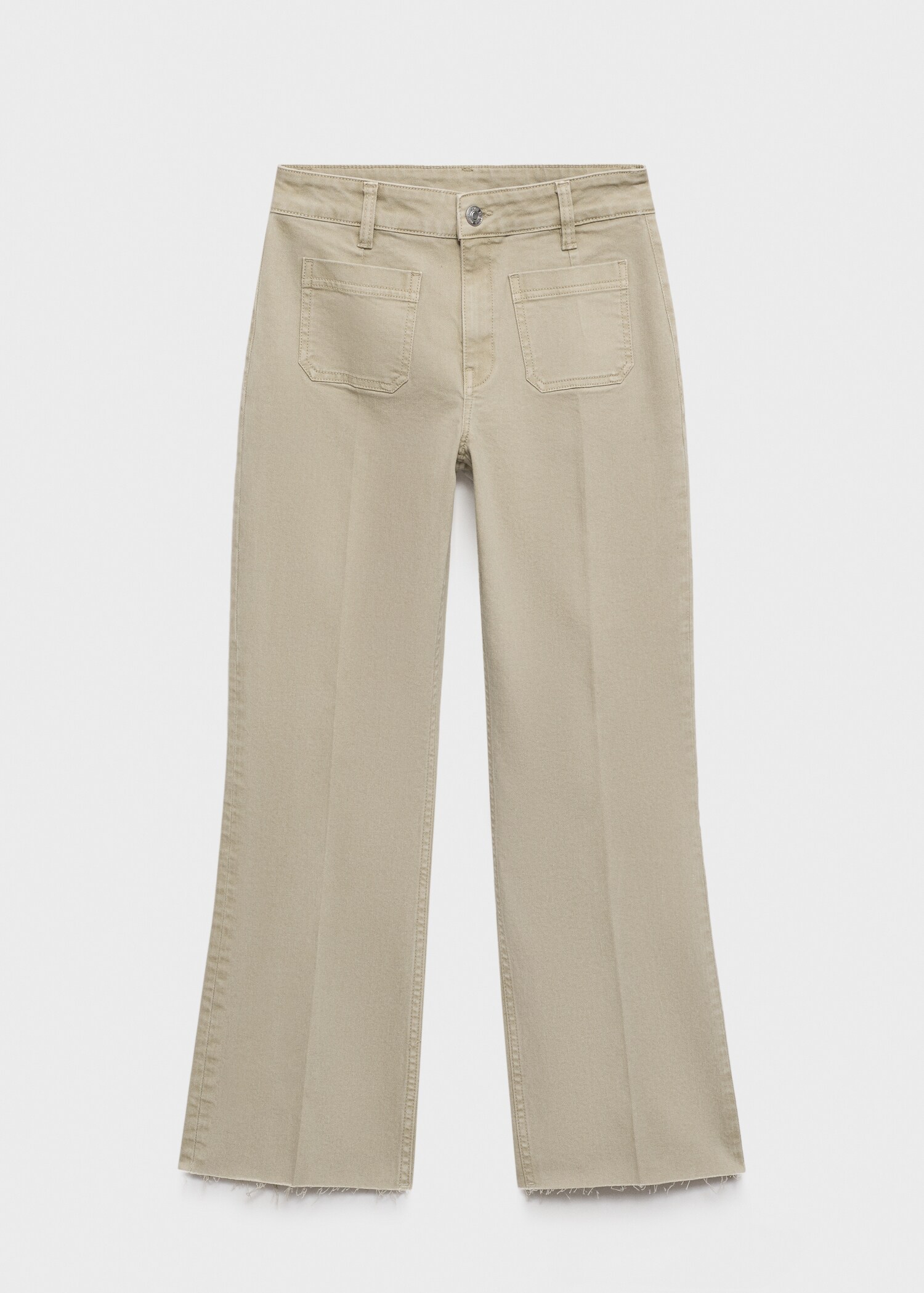 Flared cropped jeans with pockets - Article without model