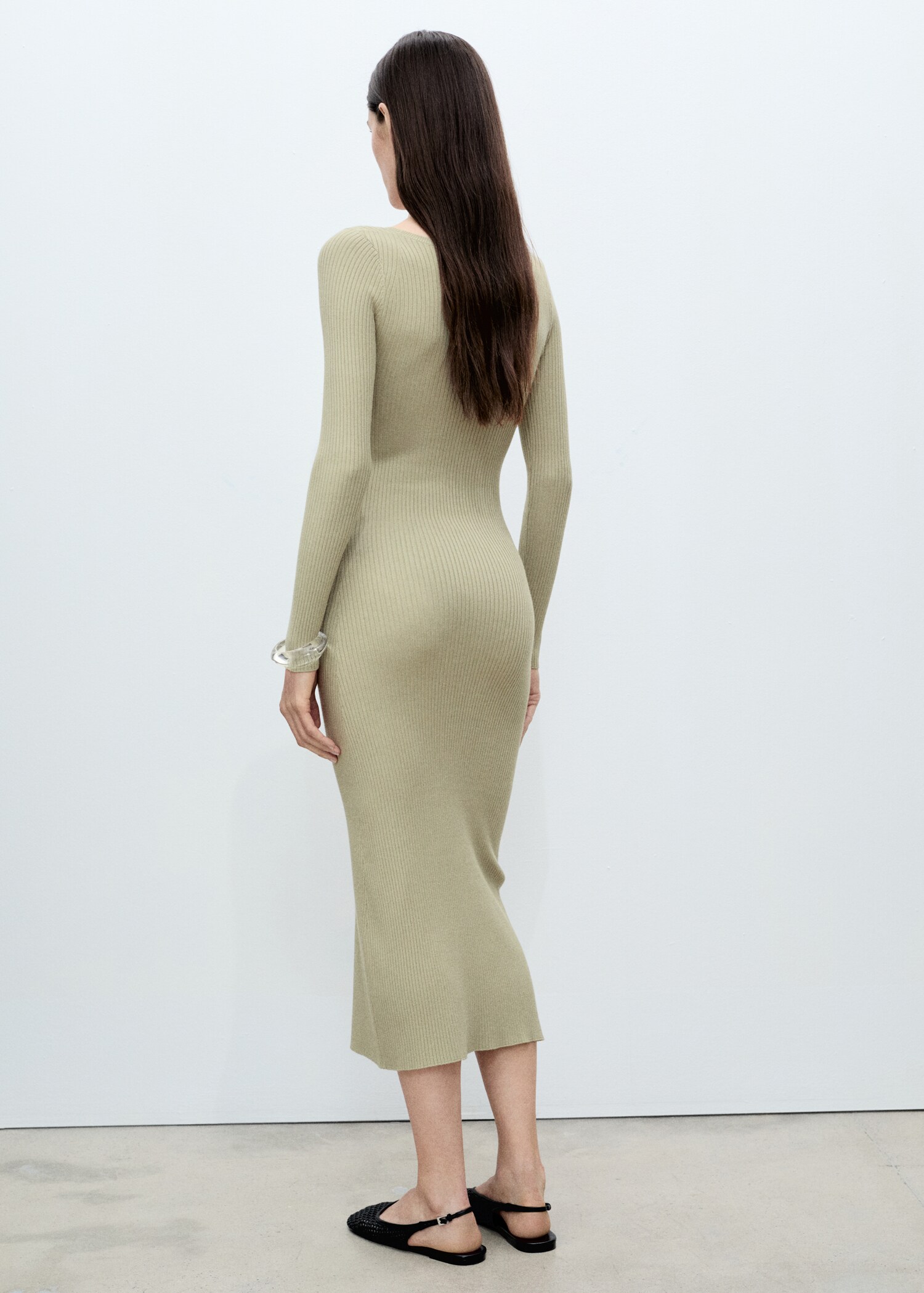 Rib-knit midi-dress - Reverse of the article