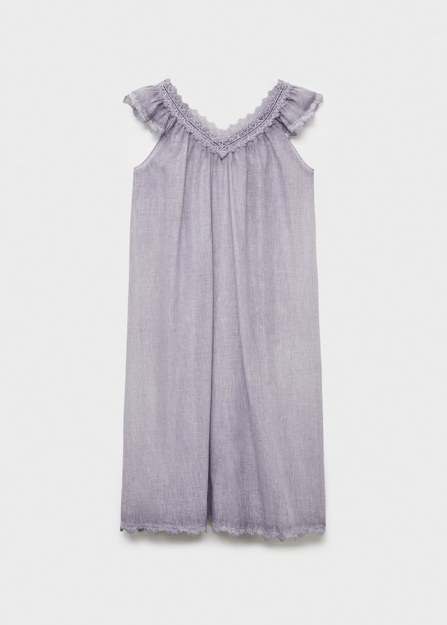 Overdyed lace cotton nightdress - Article without model