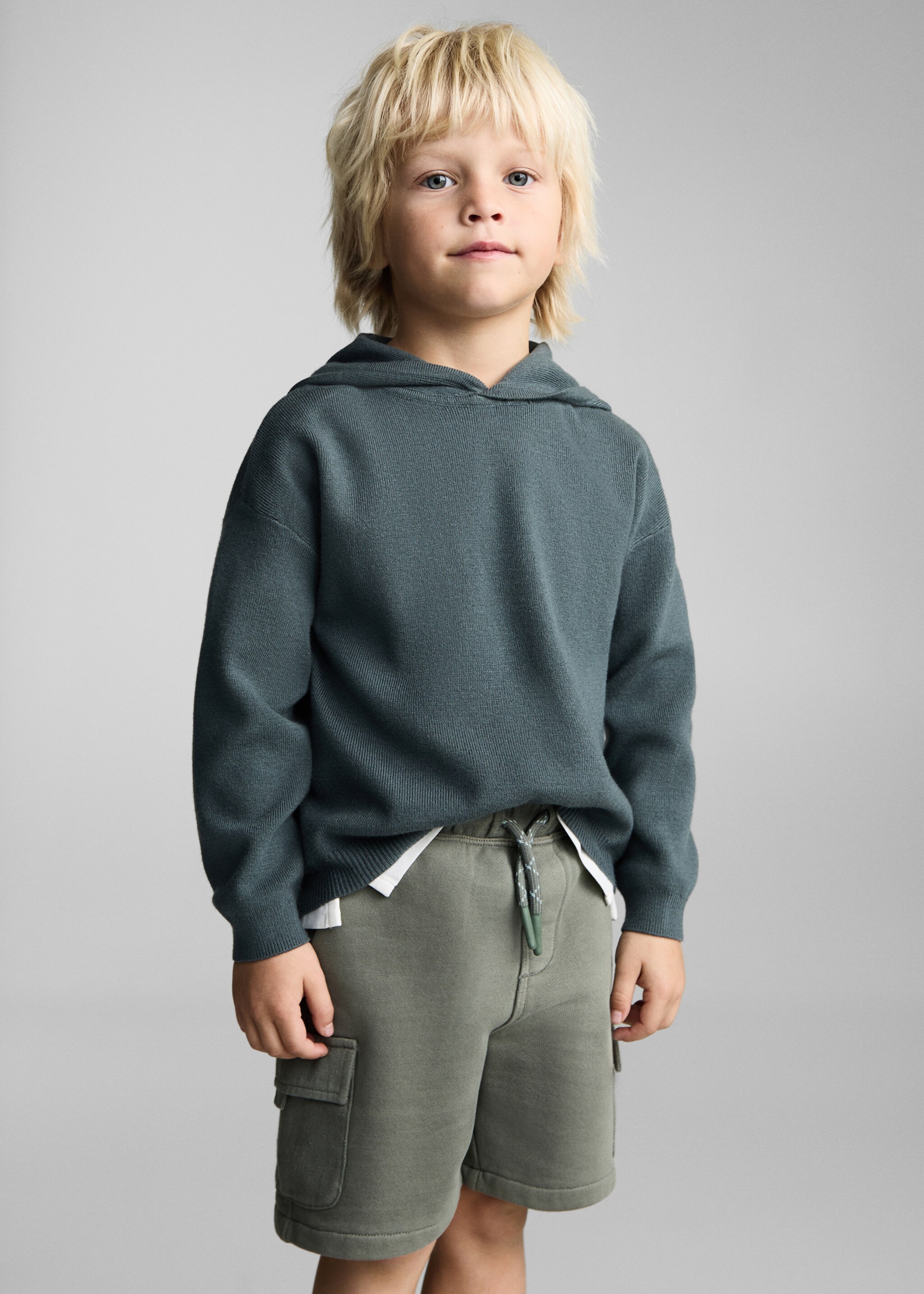 Cargo Bermuda shorts - Medium plane, Khaki. Ref: 87045755-00.