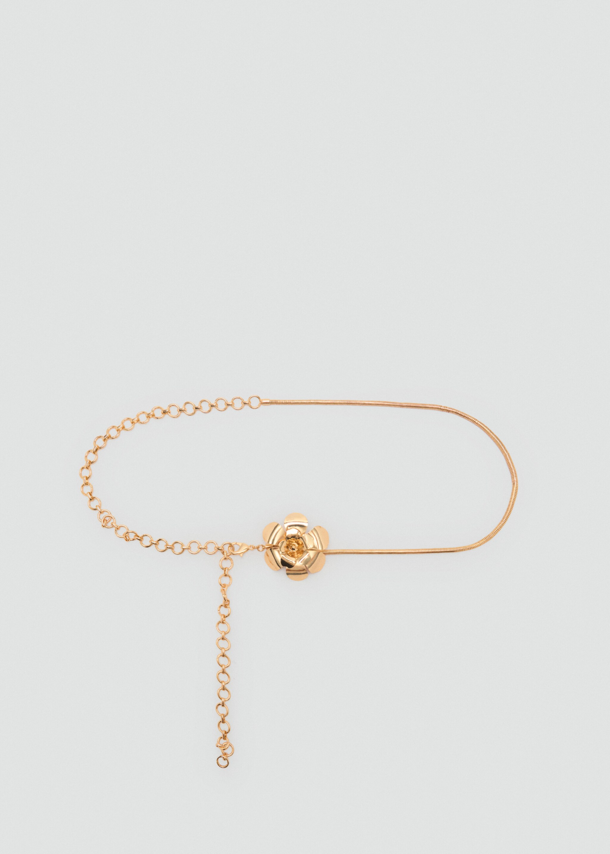 Ceinture métallique combinée décoration florale - Article sans modèle, Or. Ref: 87045762-00.