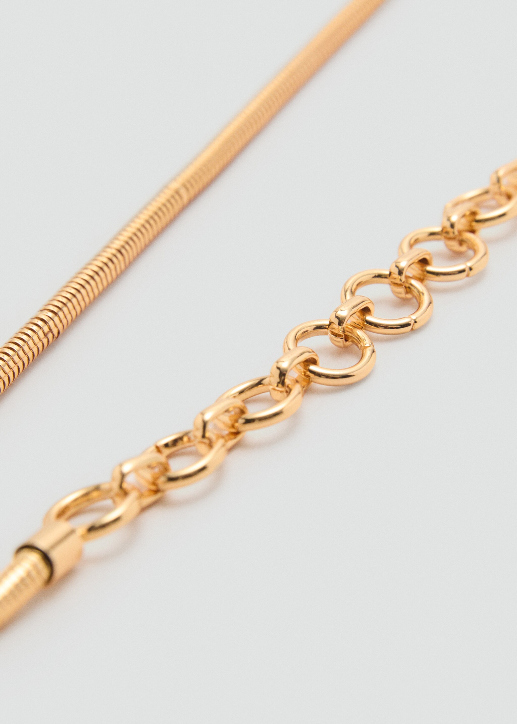 Ceinture métallique combinée décoration florale - Détail de l'article 1, Or. Ref: 87045762-00.