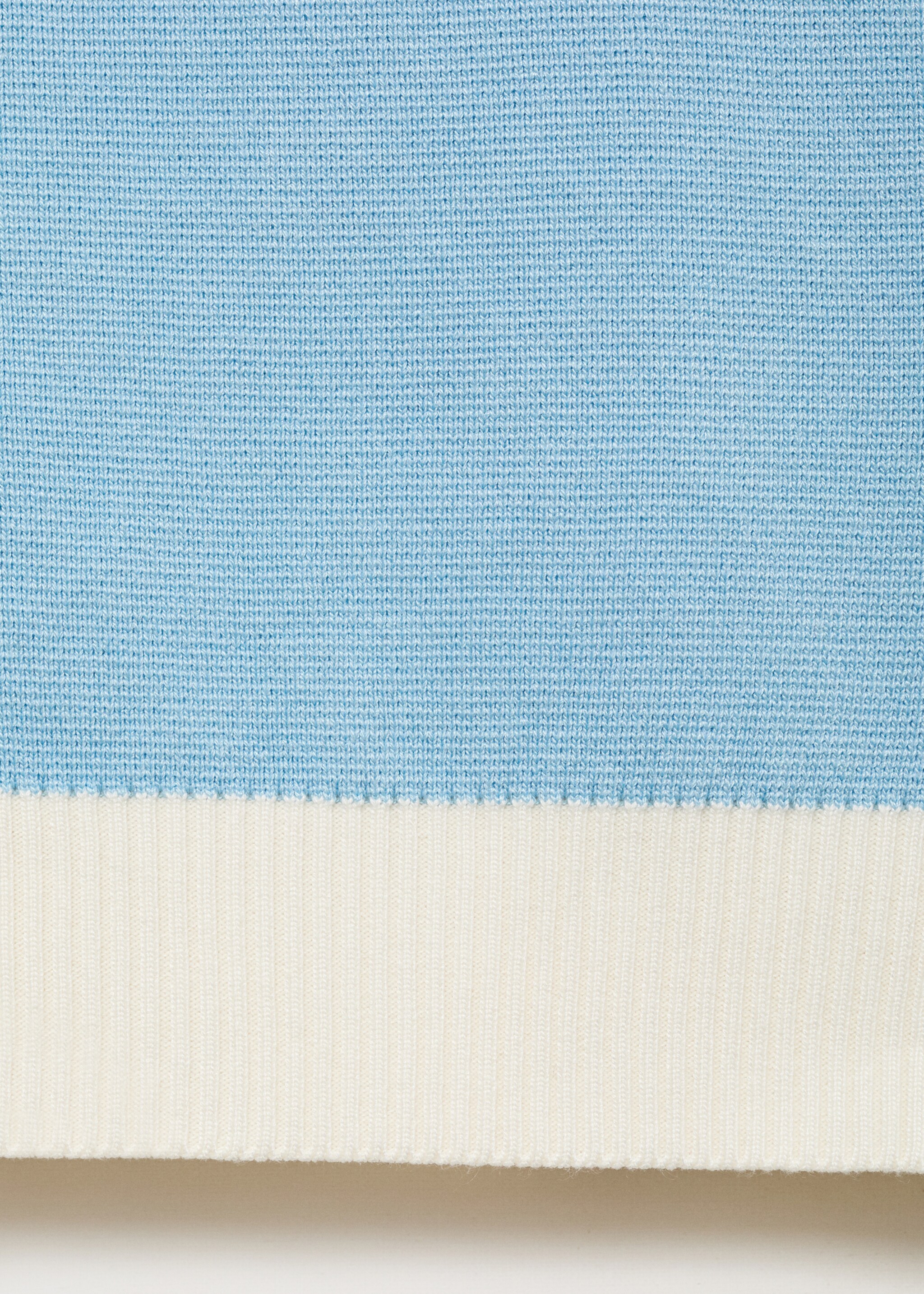 Gilet maille liserés contrastants - Détail de l'article 0, Turquoise. Ref: 87045763-00.