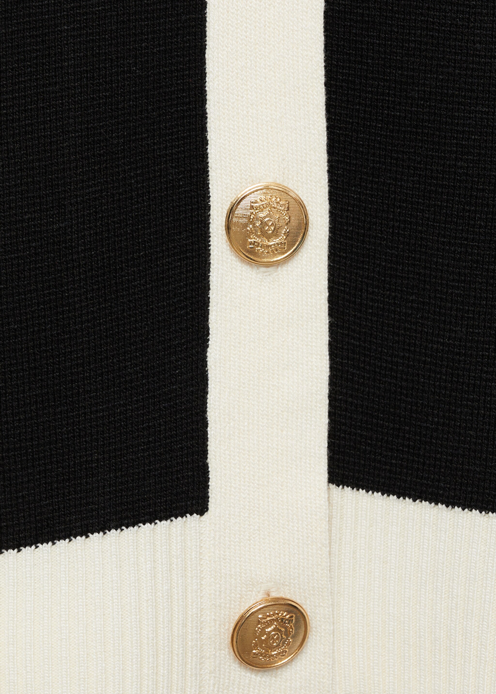 Gilet maille liserés contrastants - Détail de l'article 0, Noir. Ref: 87045763-00.