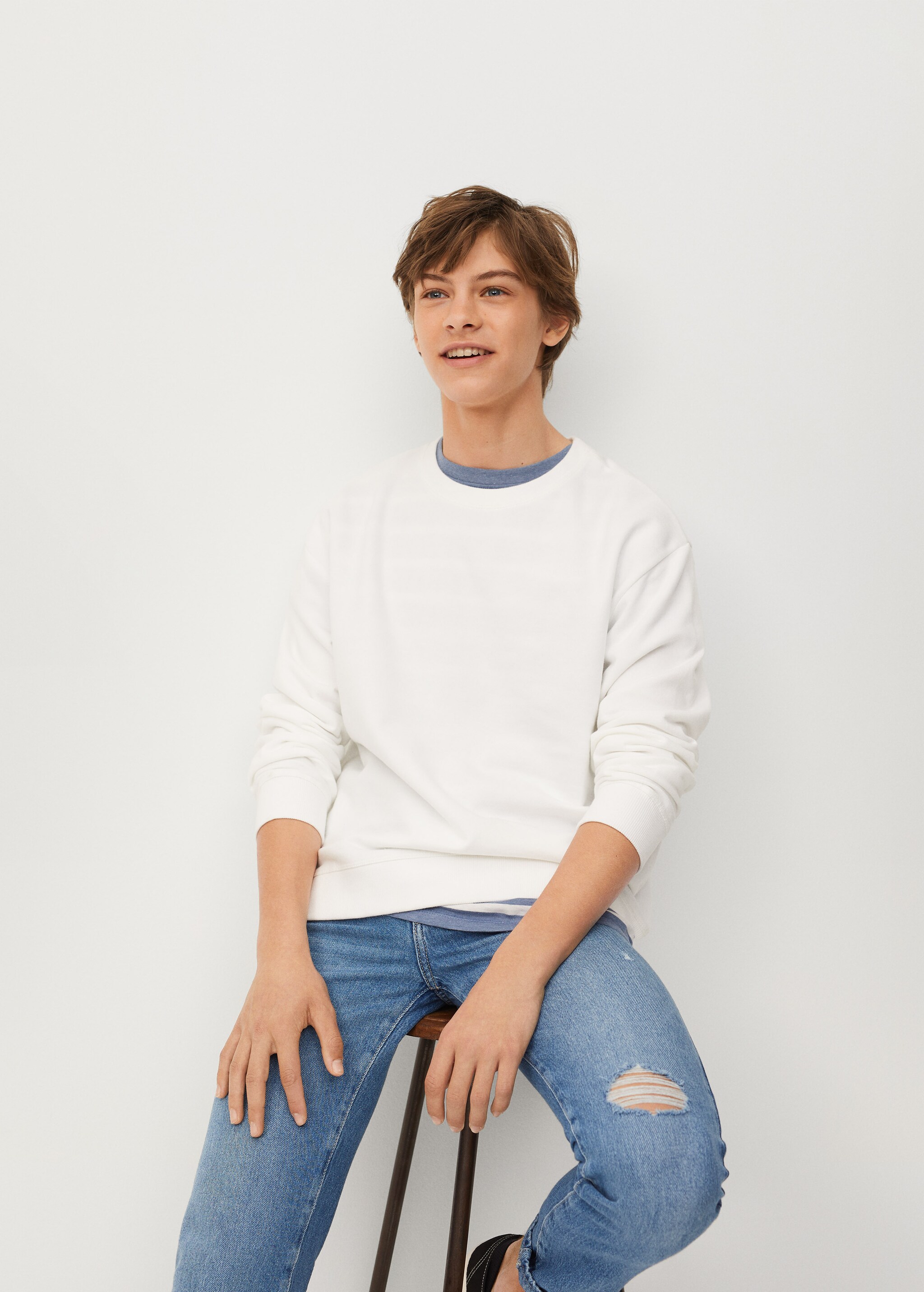 Sudadera básica algodón - Plano medio