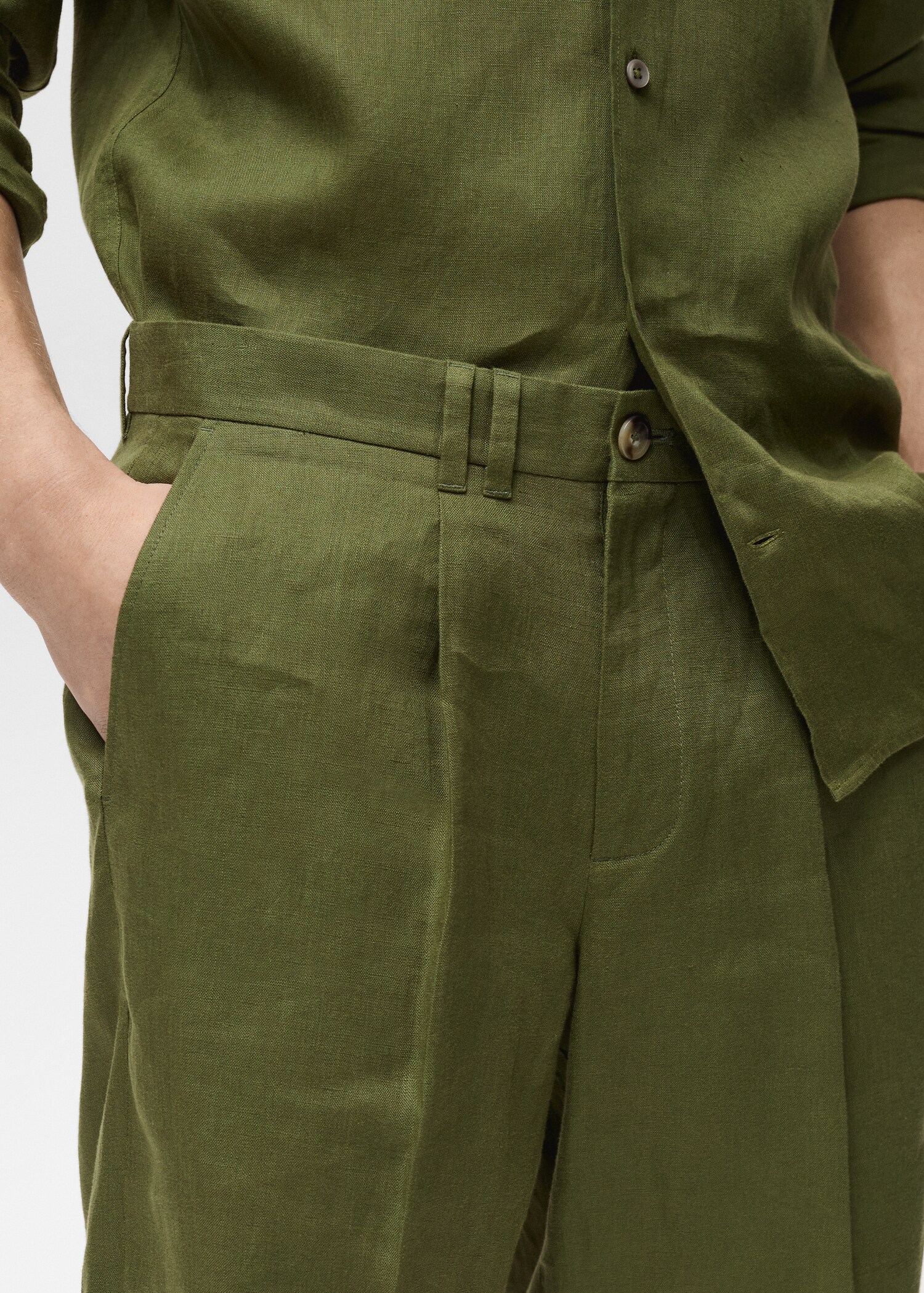 Bermudas 100% lino pinzas - Detalle del artículo 1