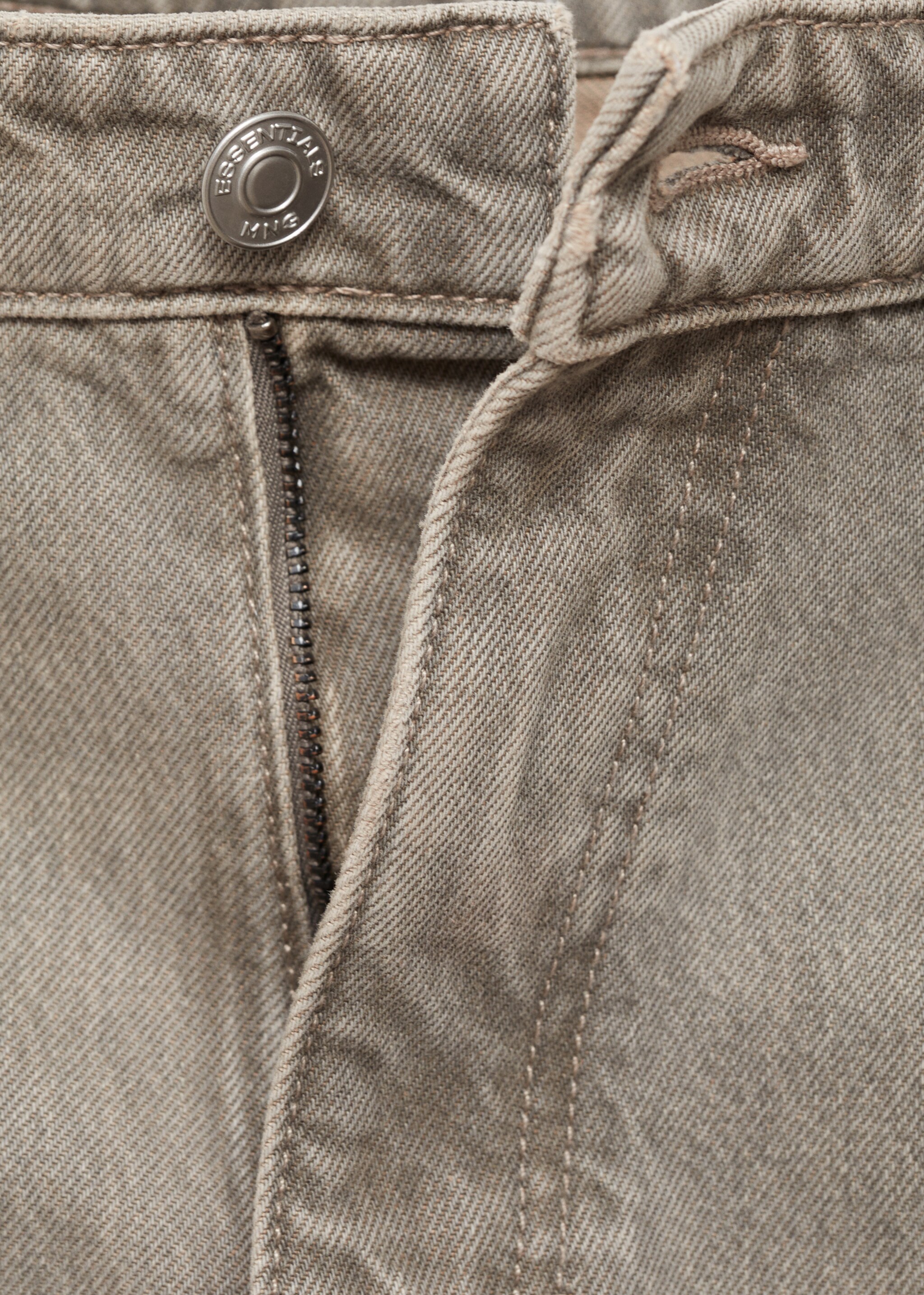 Cropped carrot-fit jeans - Details of the article 8, Denim Grey. Ref: 87045922-00.