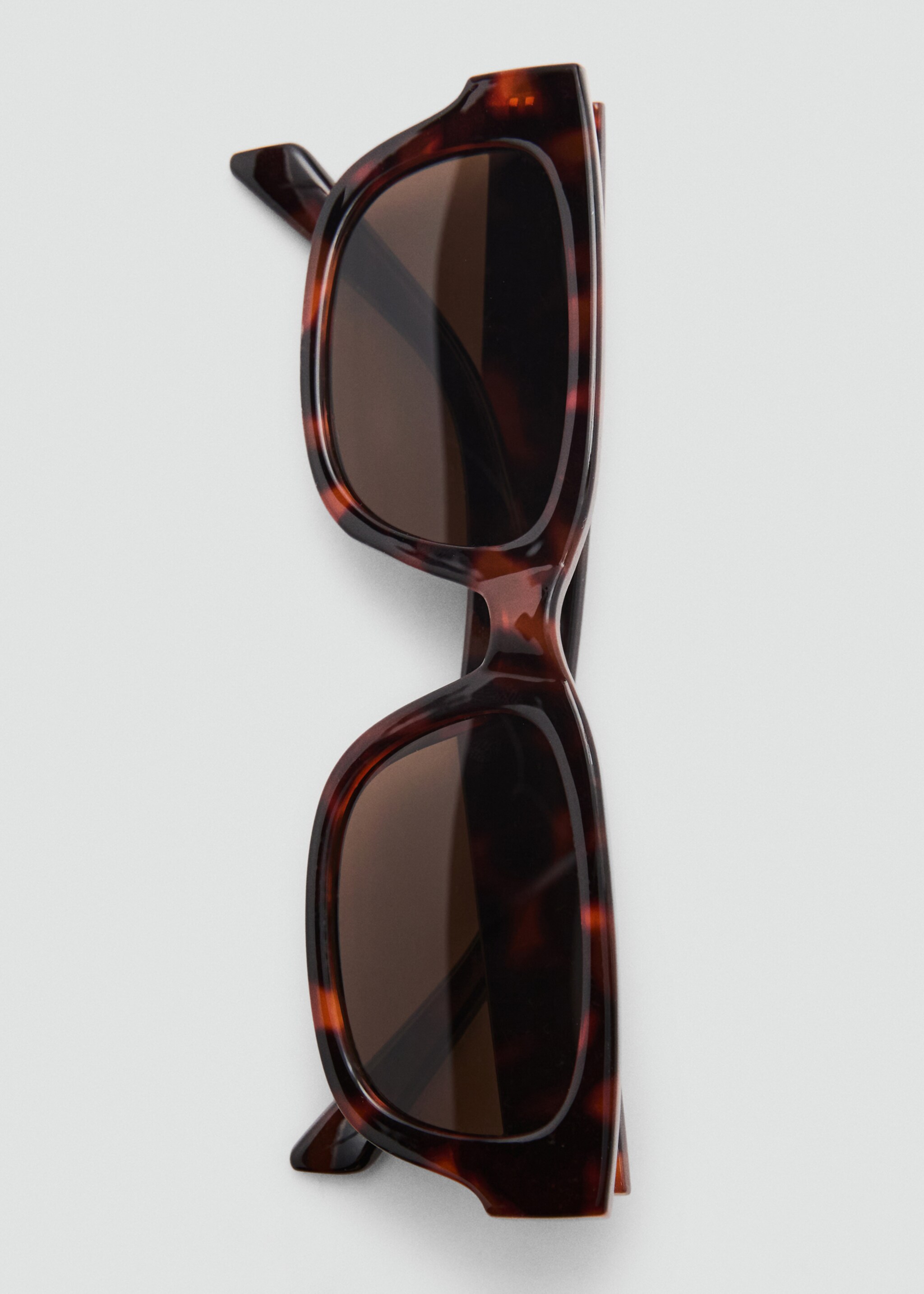 Rectangular-frame sunglasses - Details of the article 2, Chocolate. Ref: 87045929-00.