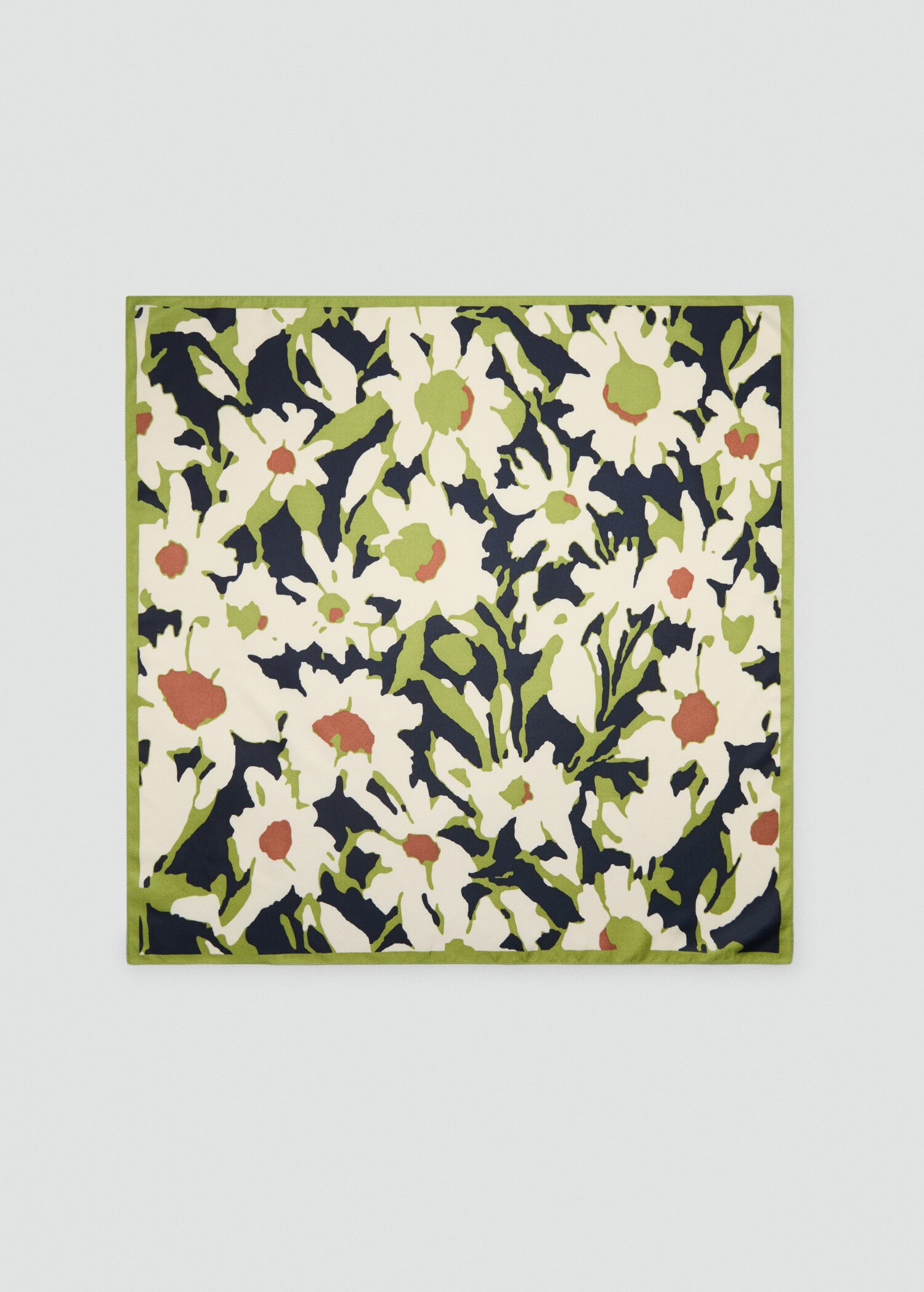 Pañuelo satinado estampado flores - Artículo sin modelo