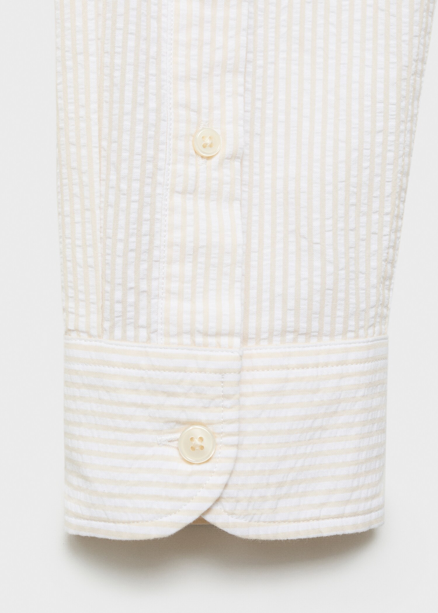 Striped seersucker shirt - Details of the article 0