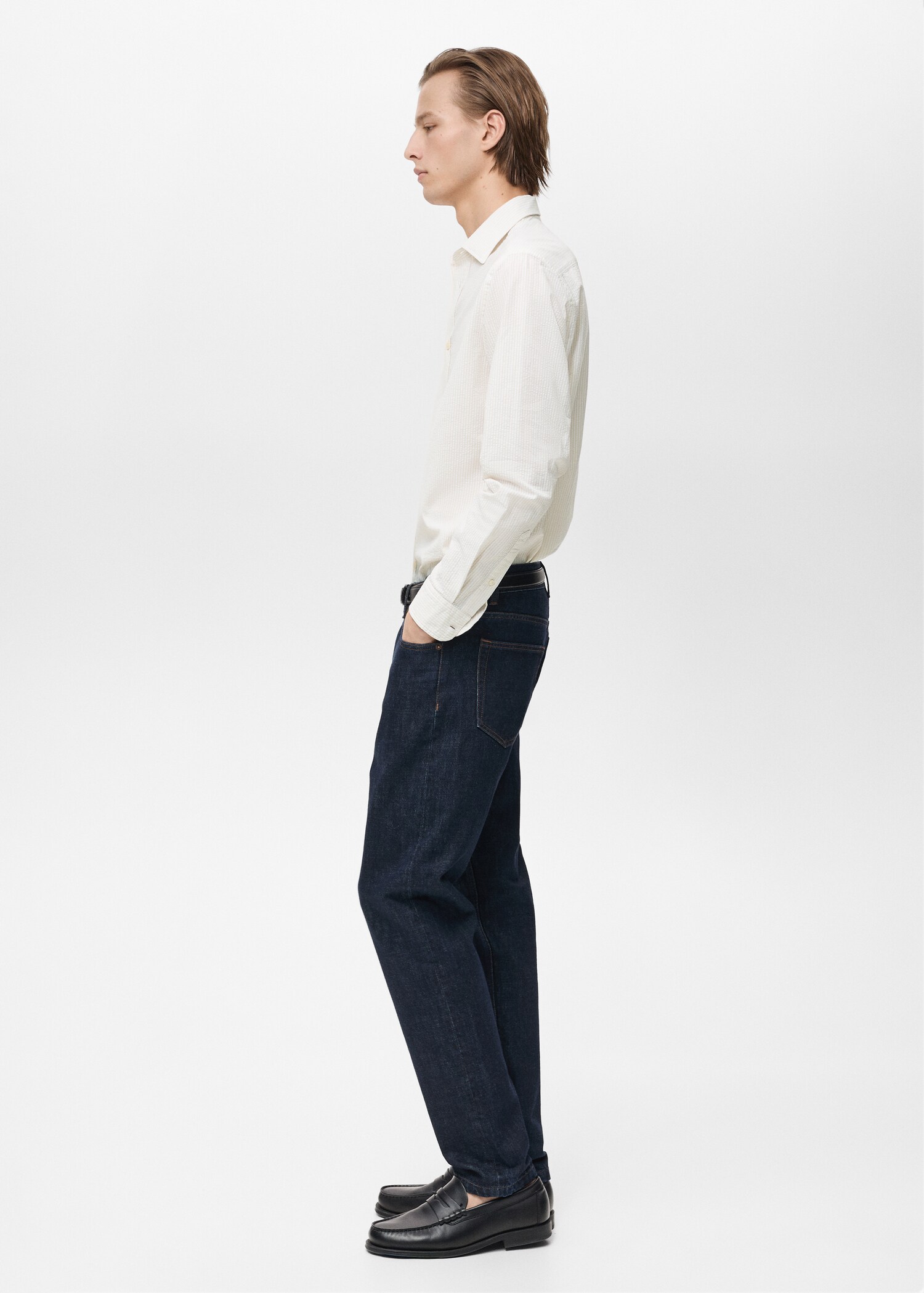 Striped seersucker shirt - Details of the article 2