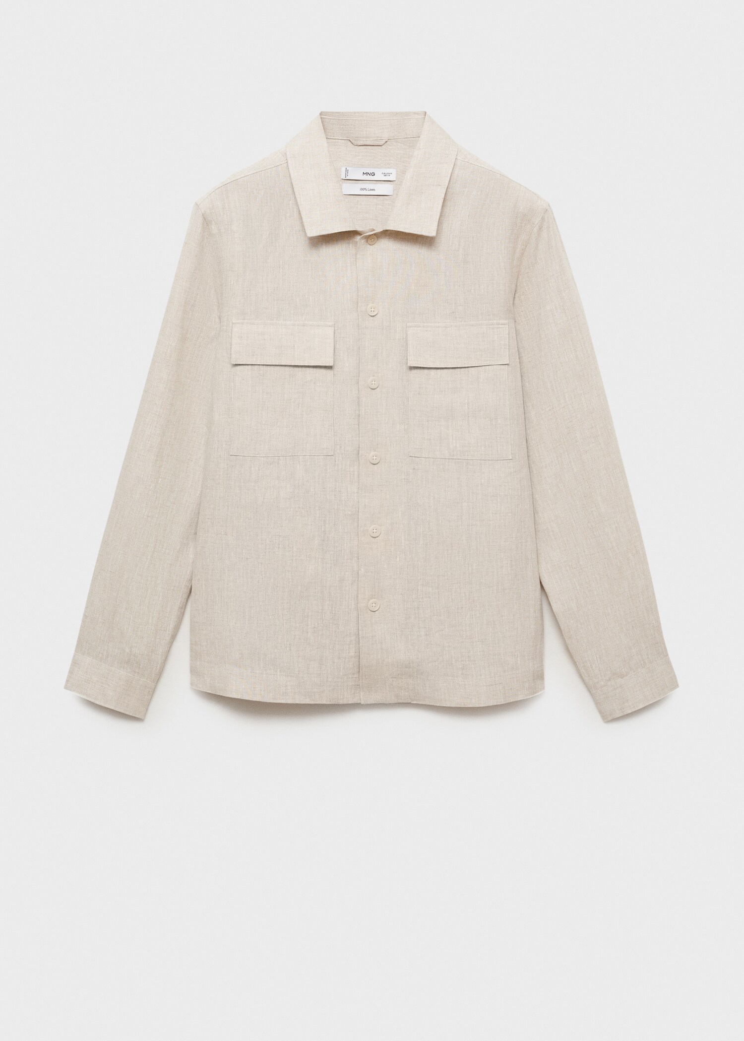 Overshirt mit Taschen aus 100 % Leinen - Artikel ohne Model