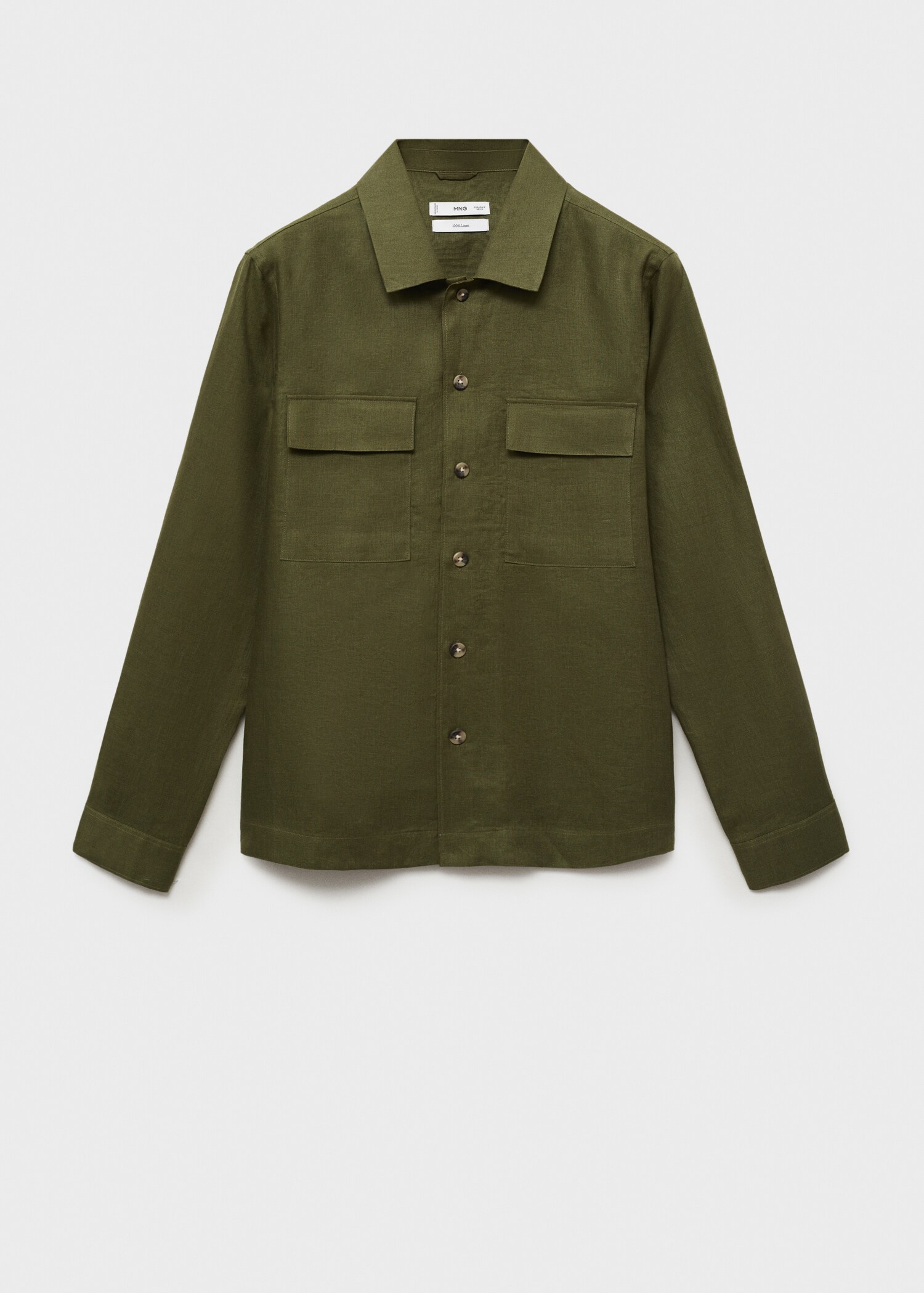 Overshirt mit Taschen aus 100 % Leinen - Artikel ohne Model