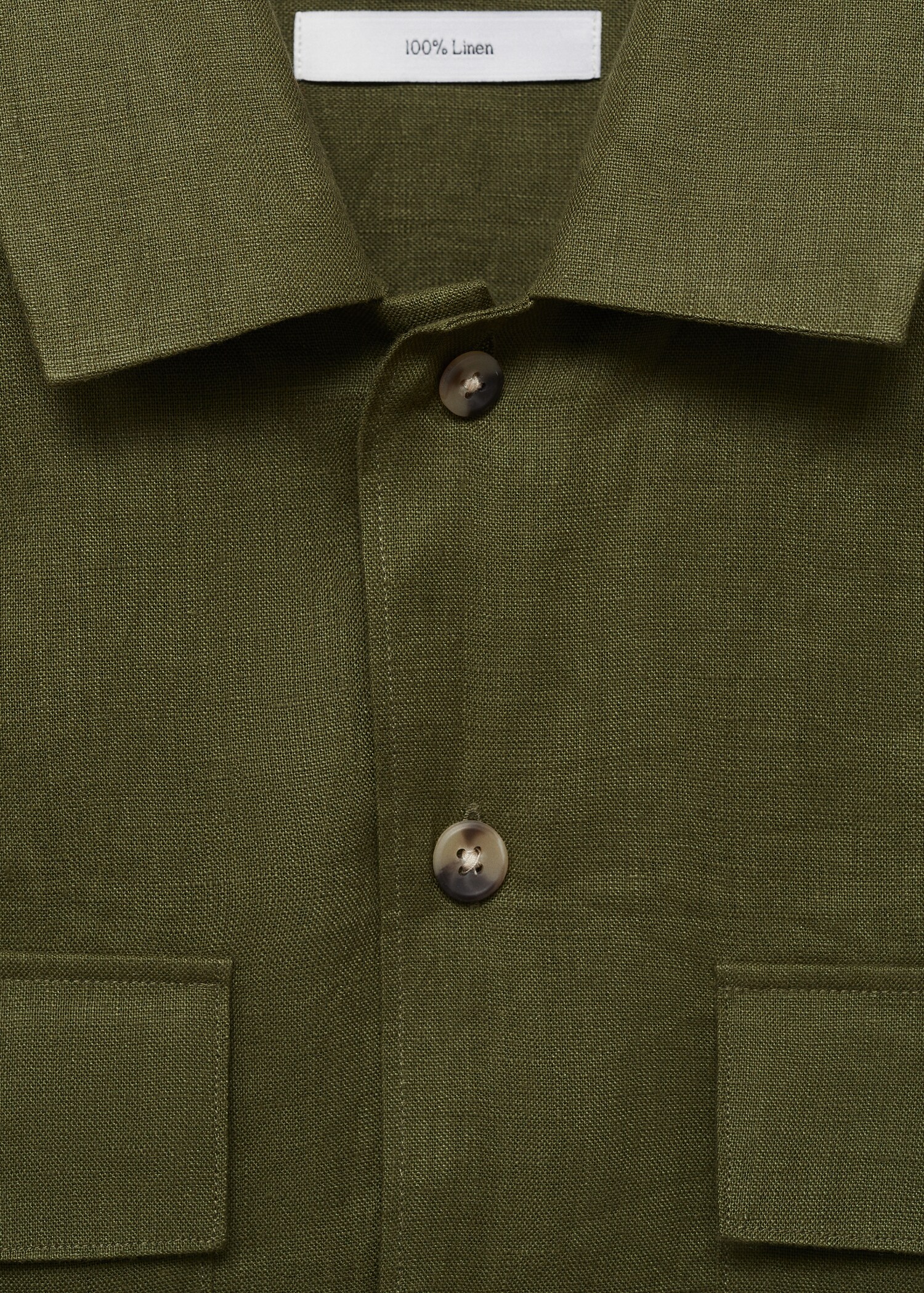 Overshirt mit Taschen aus 100 % Leinen - Detail des Artikels 8