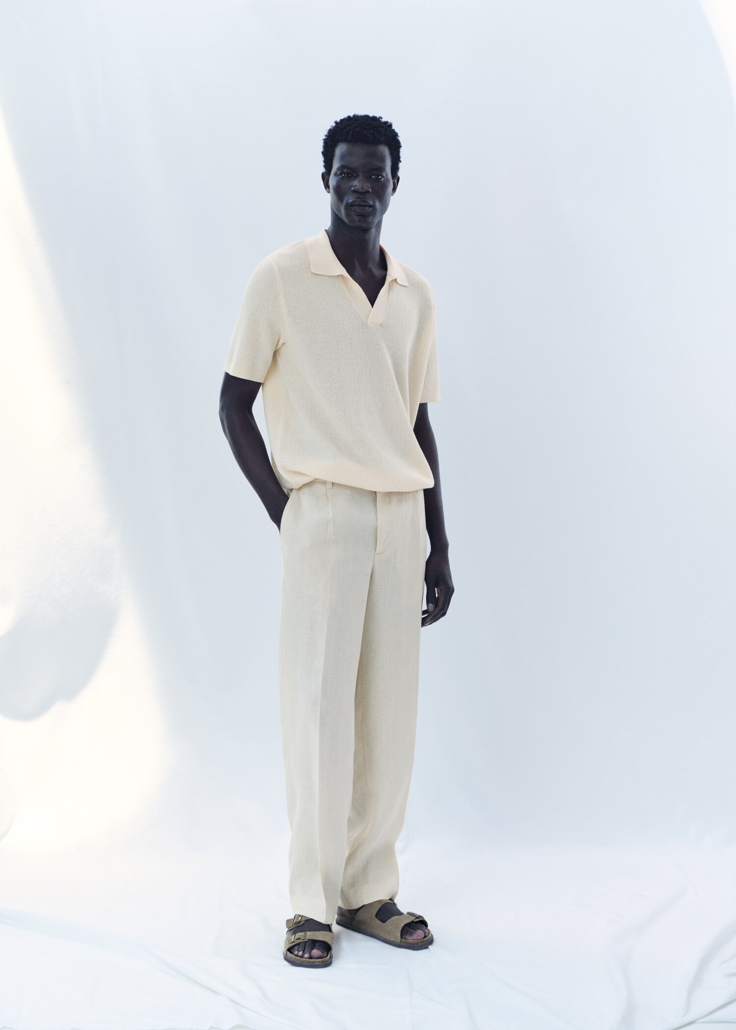 Fine-knit polo shirt - Details of the article 3