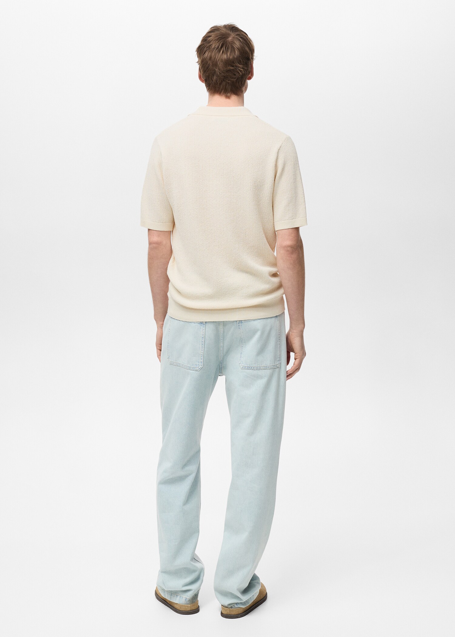 Fine-knit polo shirt - Reverse of the article