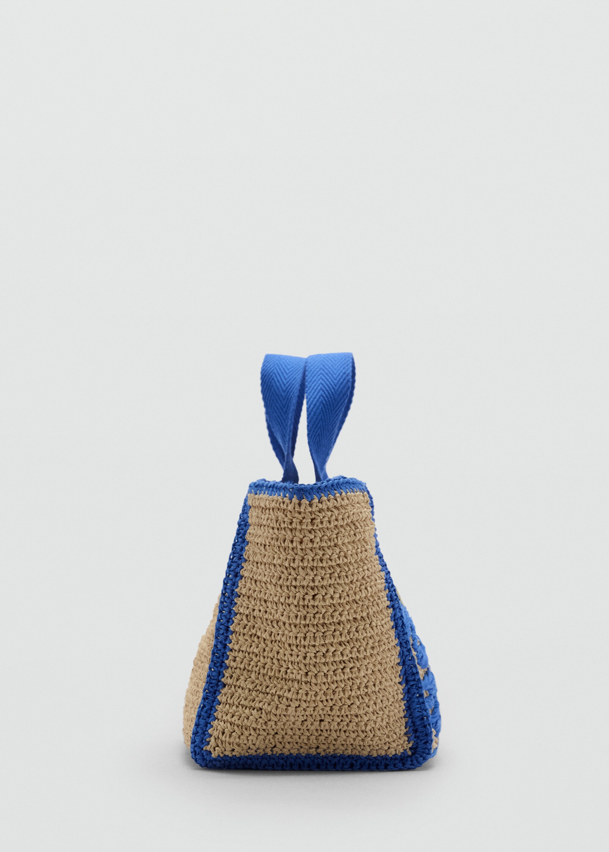 Raffia beach bag - Details of the article 1, Sand. Ref: 87045939-00.