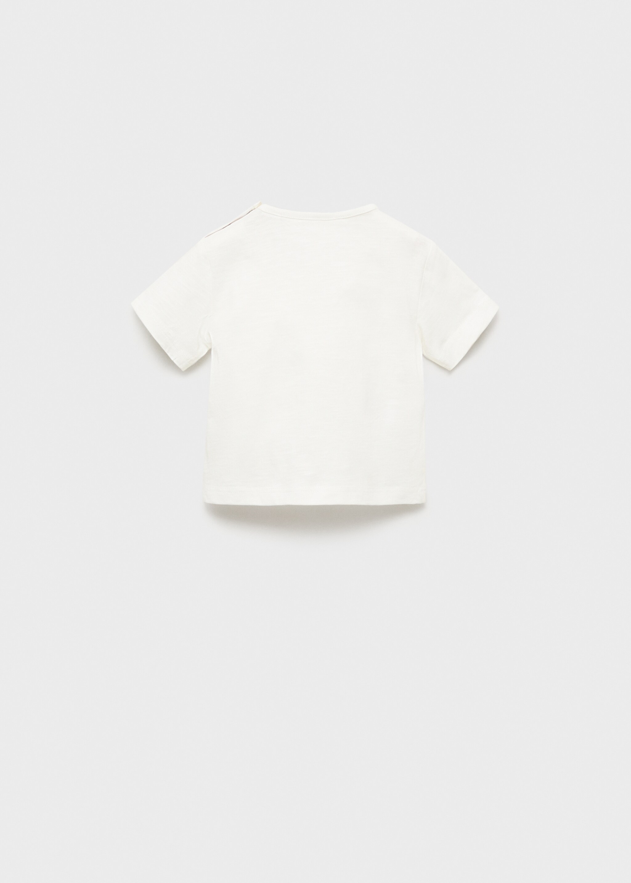 Camiseta bolsillo parche - Reverso del artículo, Blanco roto. Ref: 87045946-00.