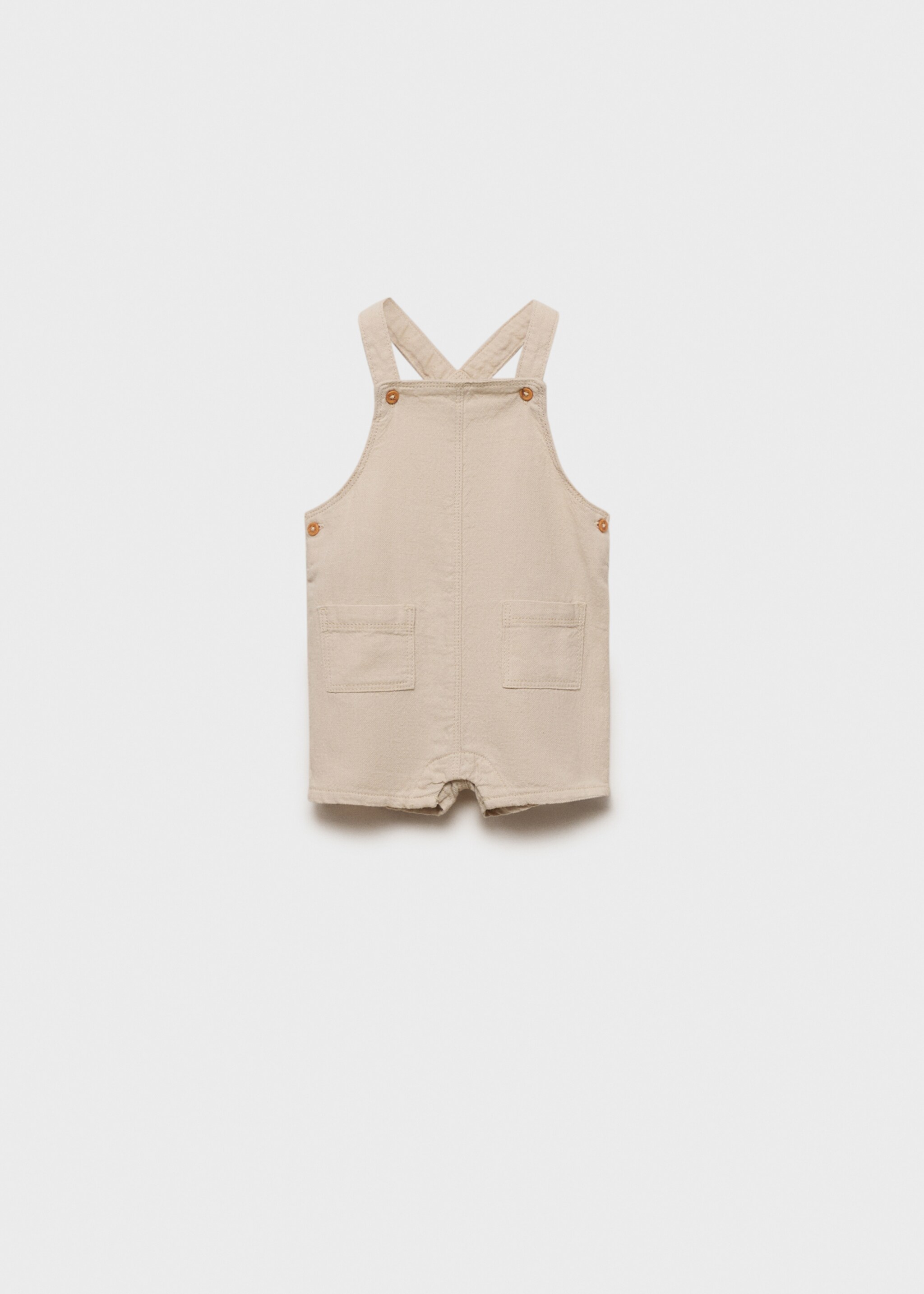 Latzhose aus Leinen mit Baumwolle - Artikel ohne Model, Sandfarben. Ref: 87045947-00.