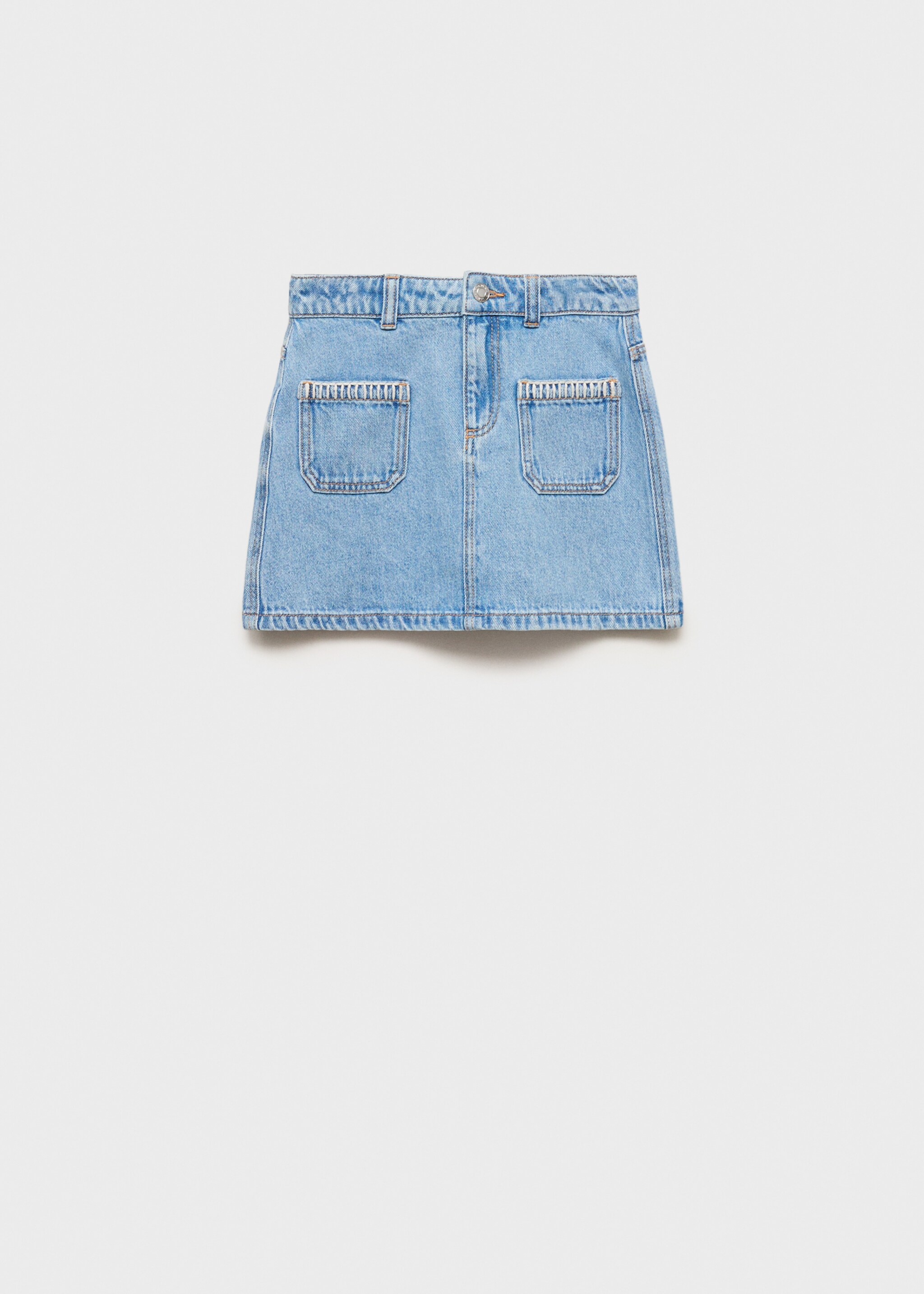 Denim short skirt - Article without model, Medium Blue. Ref: 87045949-00.