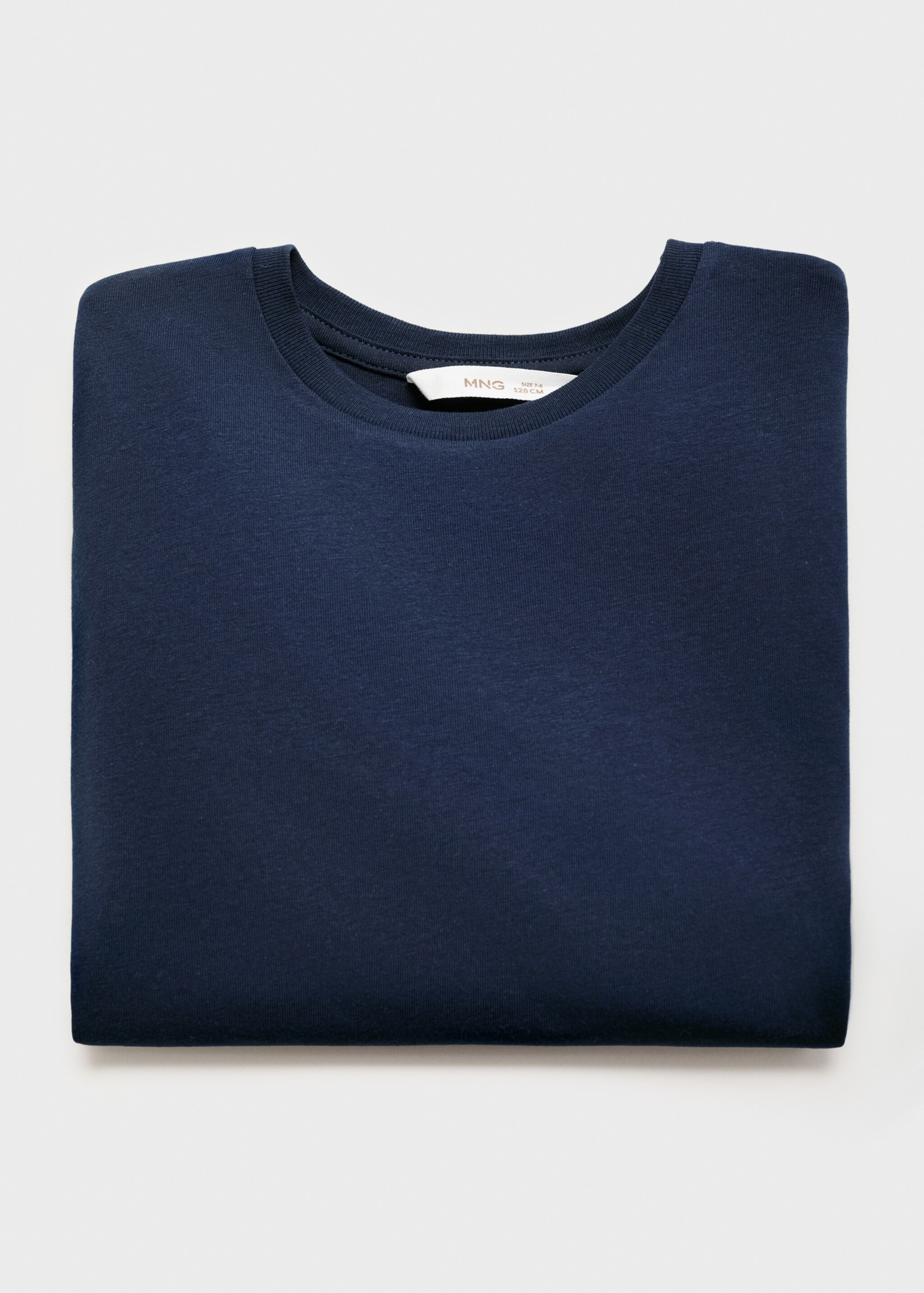 T-shirt détails brodés - Détail de l'article 0, Bleu marine foncé. Ref: 87045960-00.