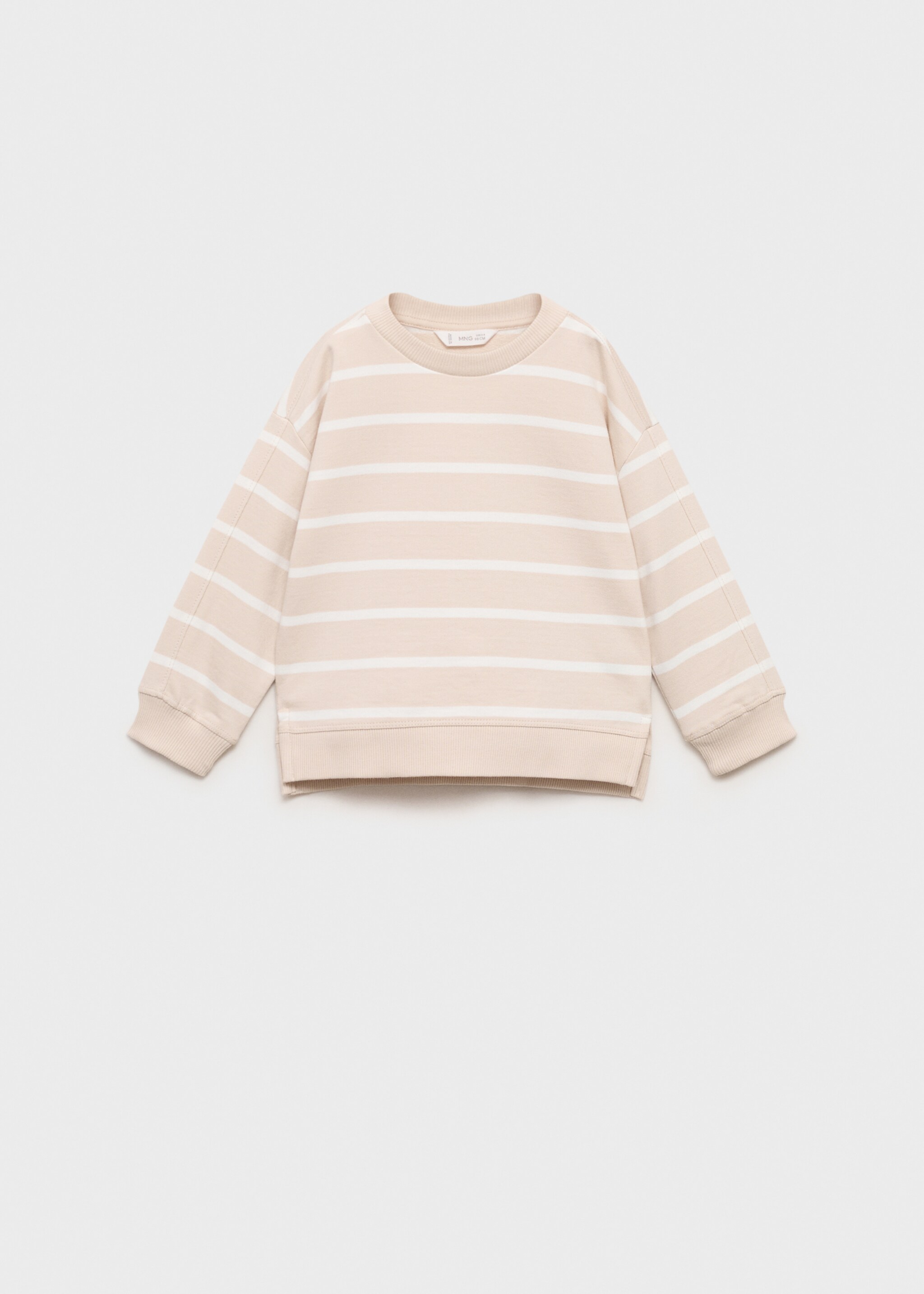 Striped cotton-blend sweatshirt - Article without model, Sand. Ref: 87045964-00.