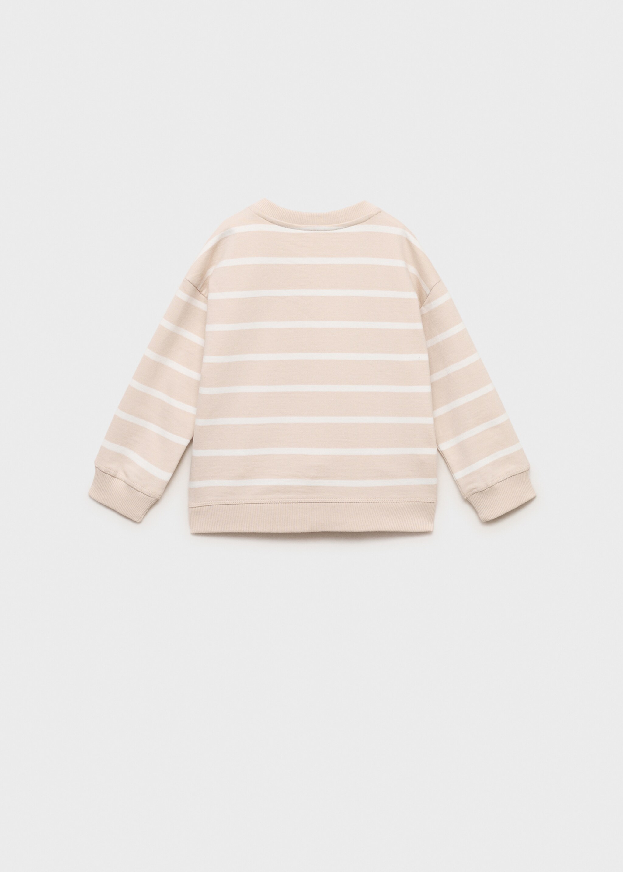 Striped cotton-blend sweatshirt - Reverse of the article, Sand. Ref: 87045964-00.