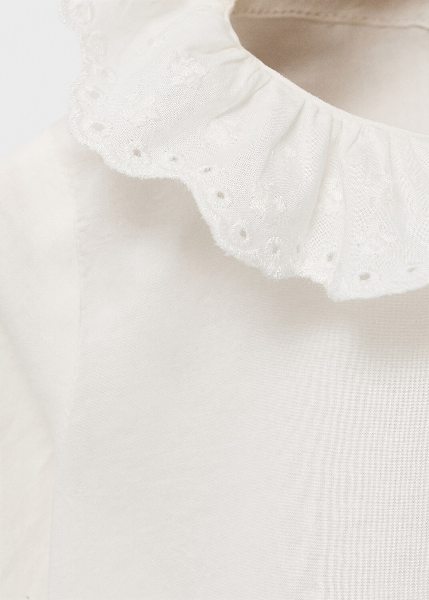 Cotton babydoll neck blouse - Details of the article 8