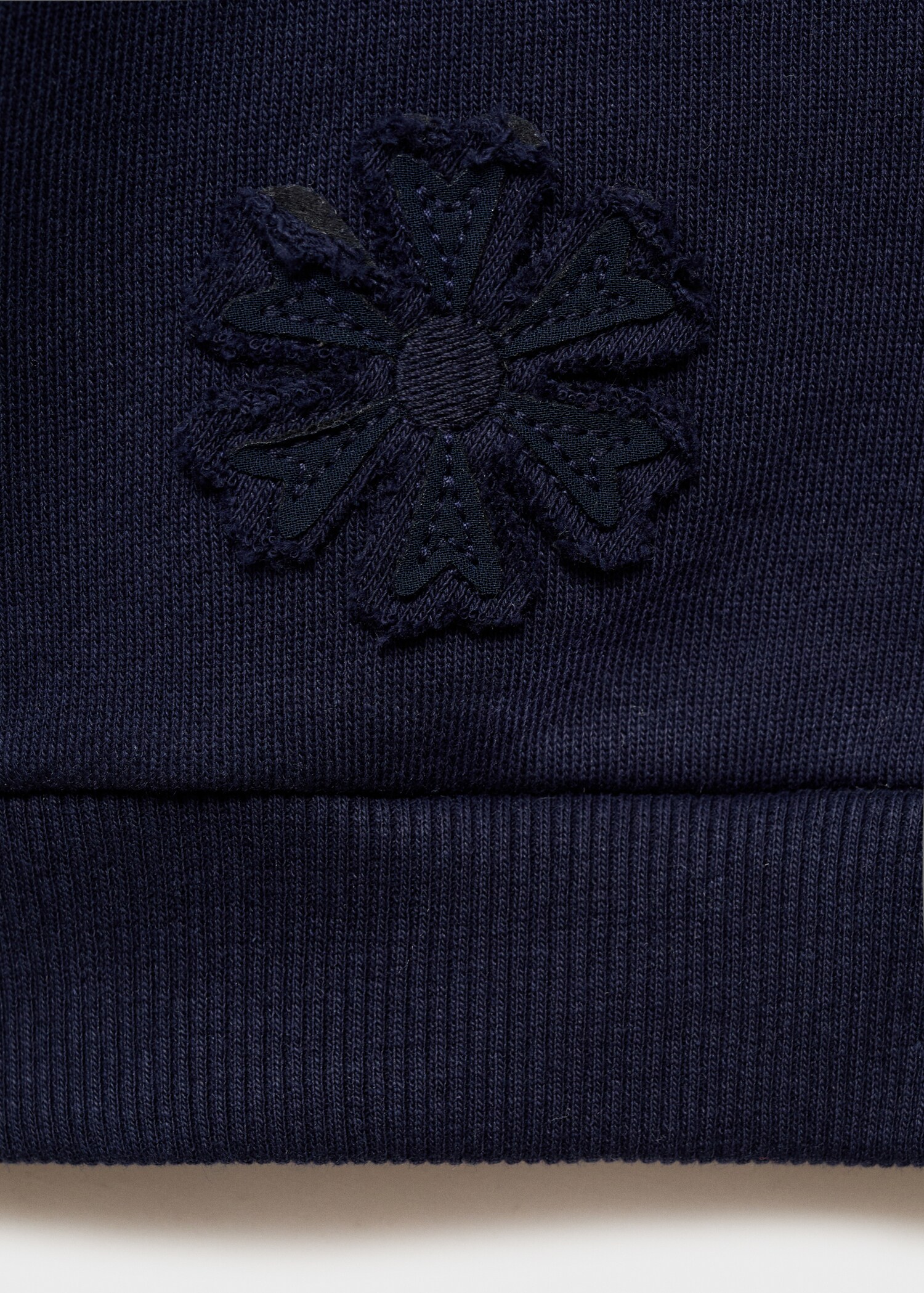 Embroidered detail cotton sweatshirt - Details of the article 0