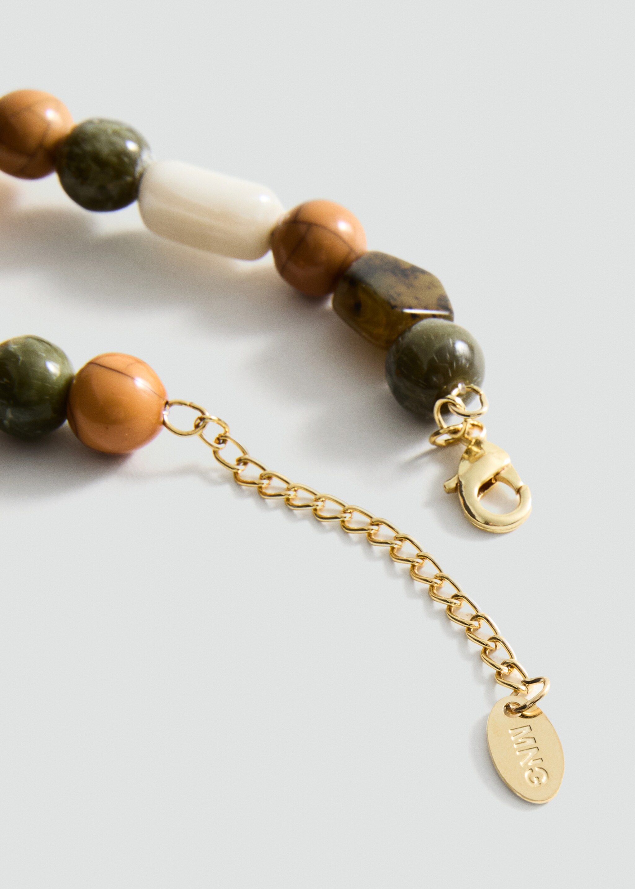 Combined ball necklace - Medium plane, Pastel Green. Ref: 87045971-00.