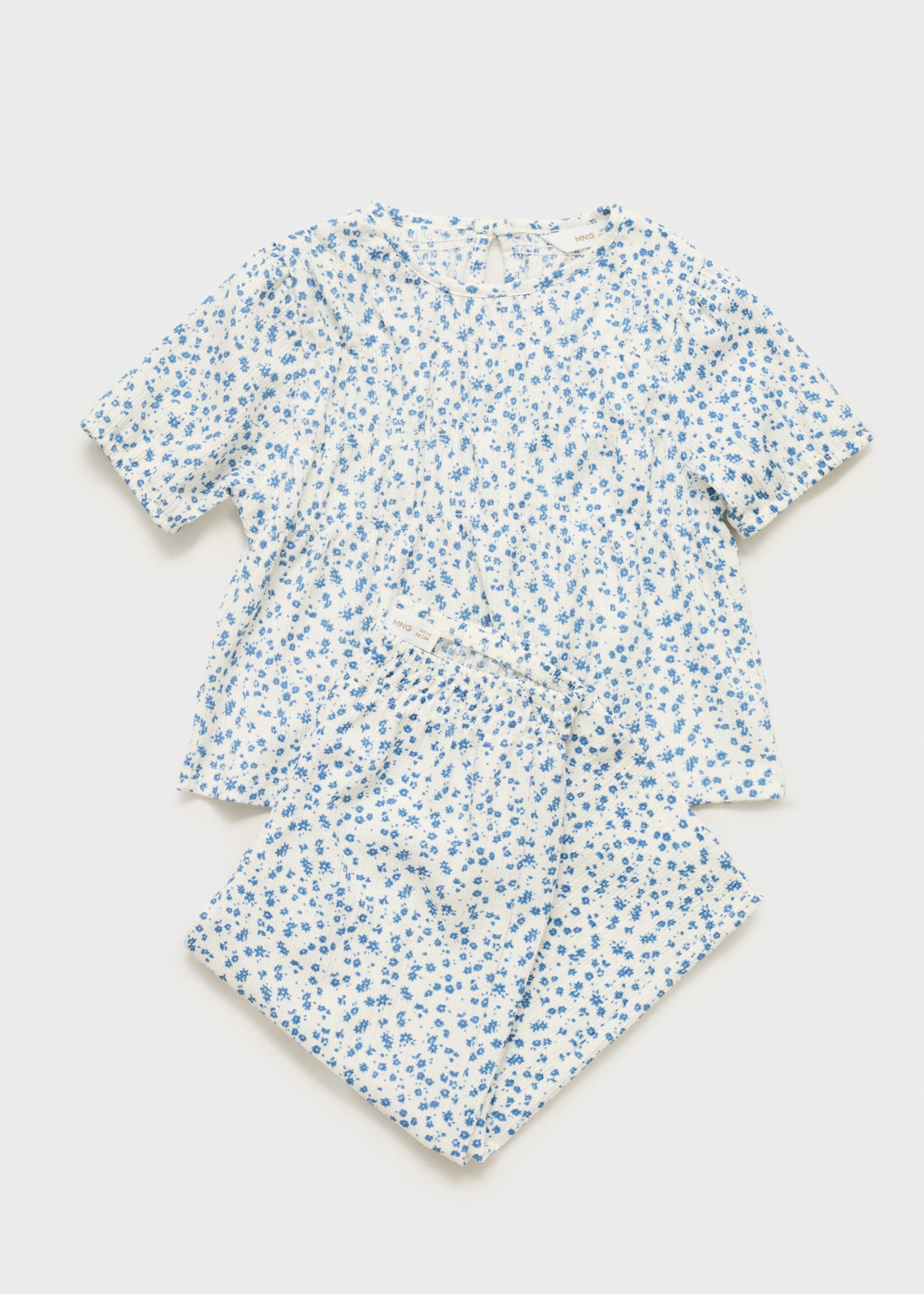 Spodnie z kwiatowym wzorem - Szczegóły artykułu 8, Złamana biel. Ref: 87045977-00.