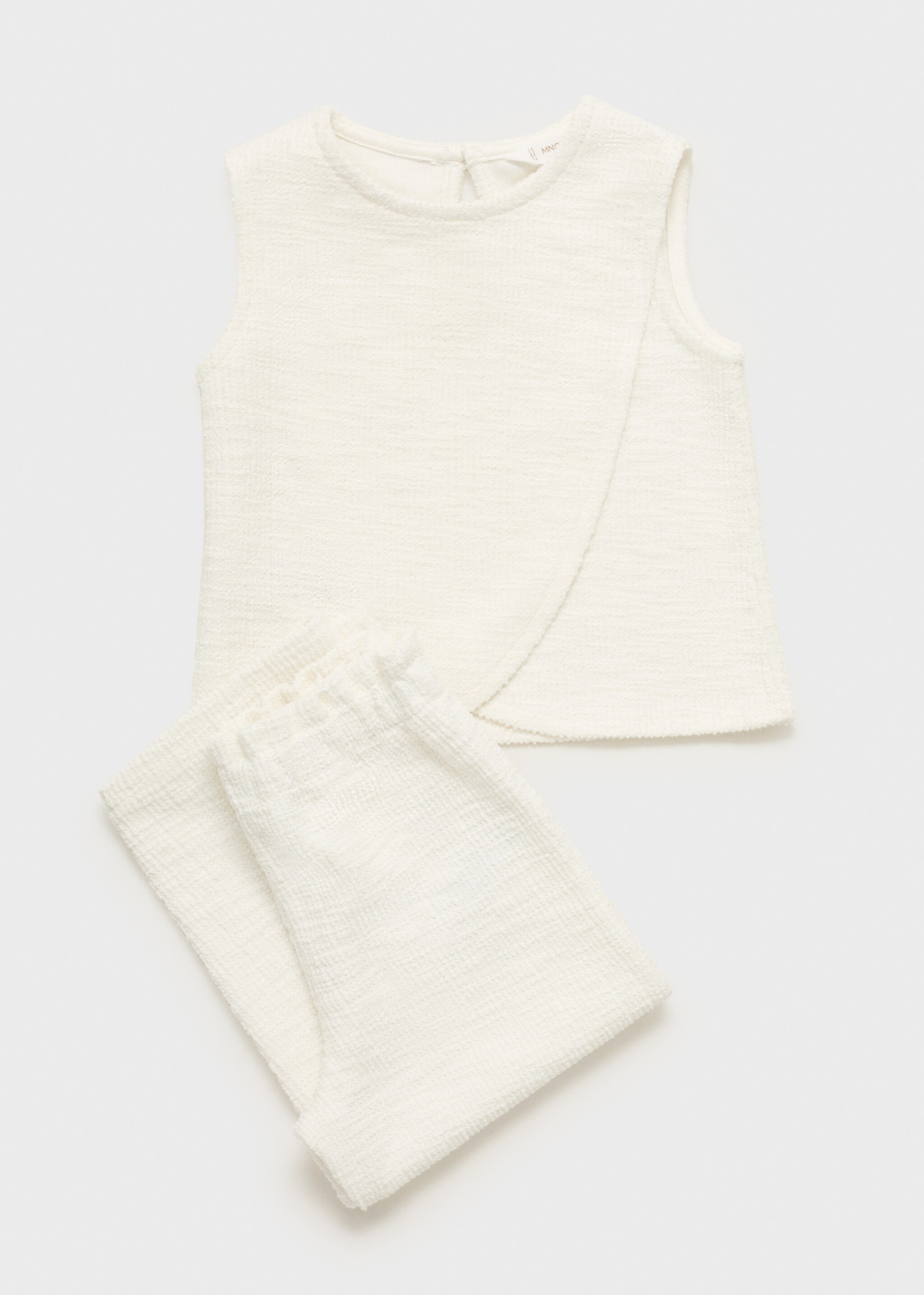 Gerade Tweed-Hose - Detail des Artikels 8, Cremeweiß. Ref: 87045978-00.