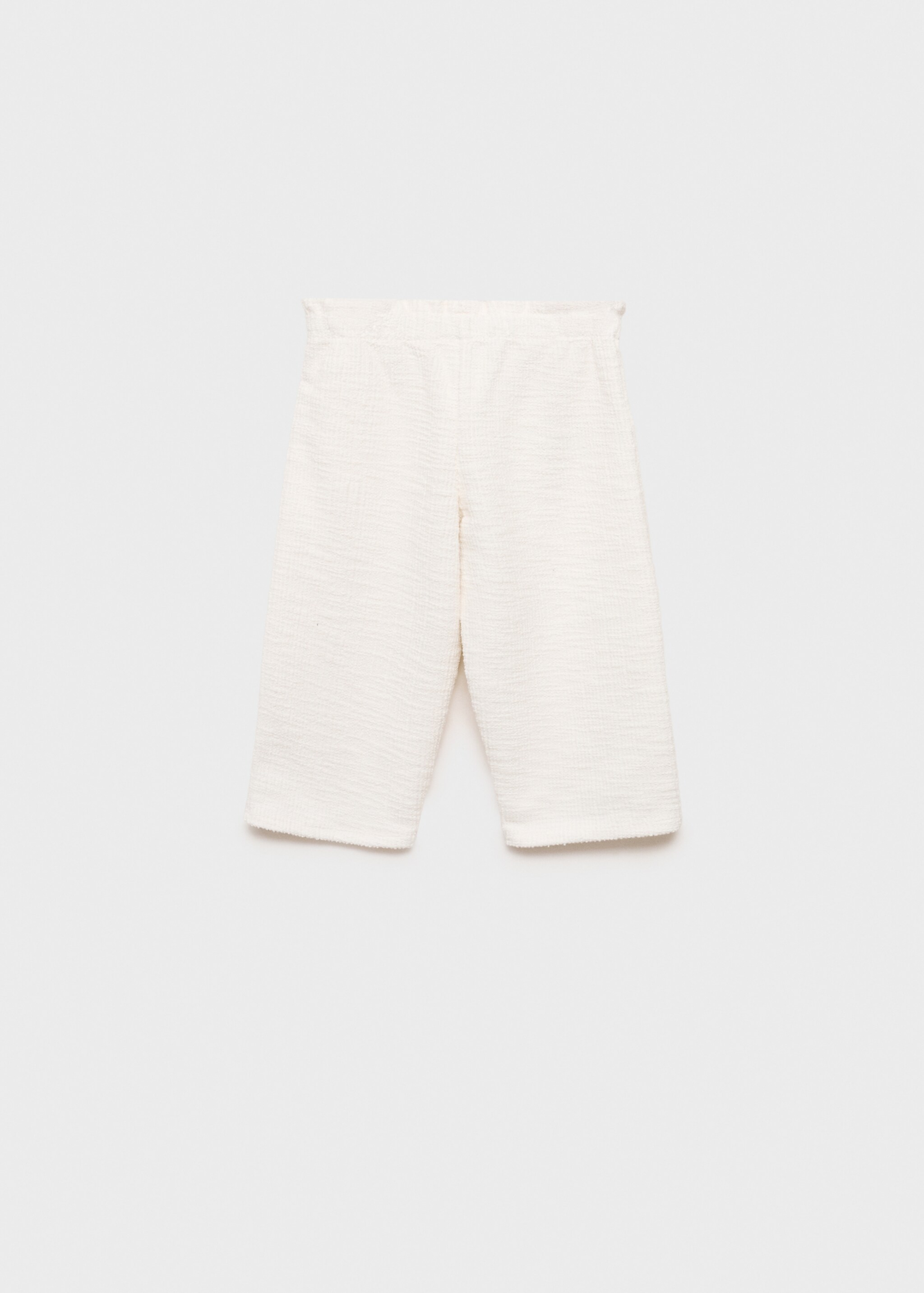 Gerade Tweed-Hose - Rückseite des Artikels, Cremeweiß. Ref: 87045978-00.