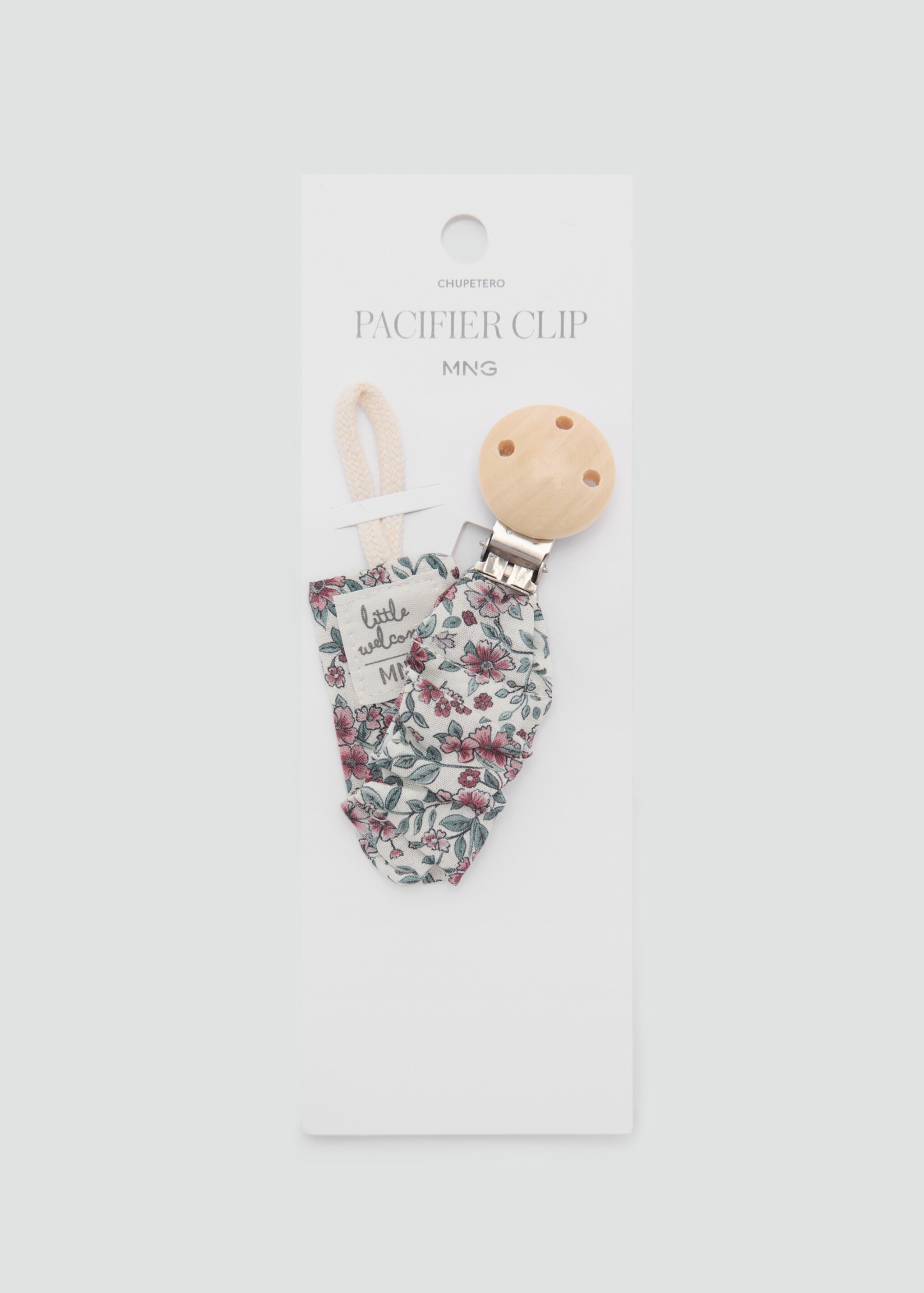 Printed brooch pacifier holder - Details of the article 1, Off White. Ref: 87045980-00.