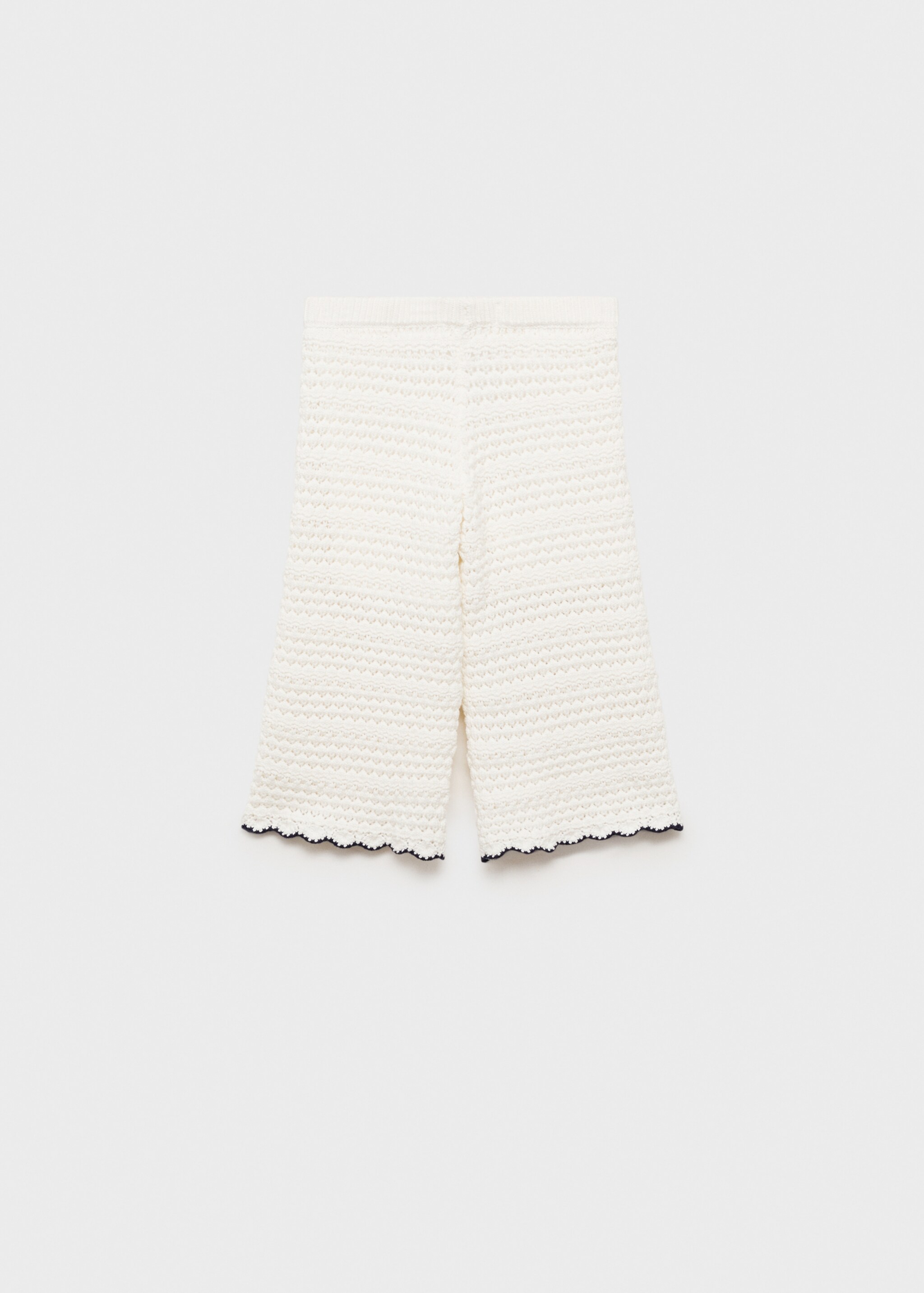 Opengewerkte gebreide broek - Artikel zonder model, Wit. Ref: 87045981-00.
