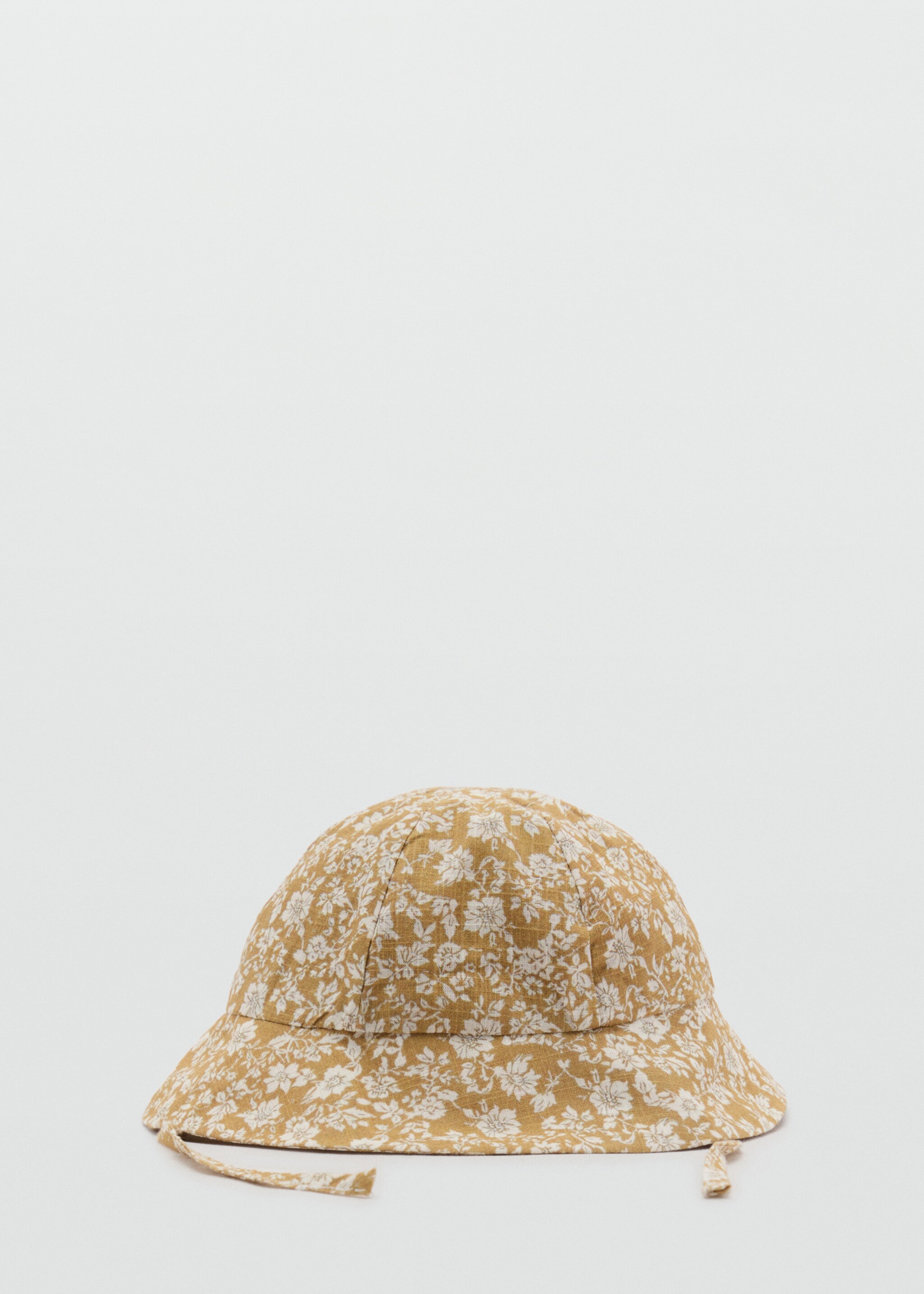 Cotton flowers hat - Article without model, Mustard. Ref: 87045991-00.