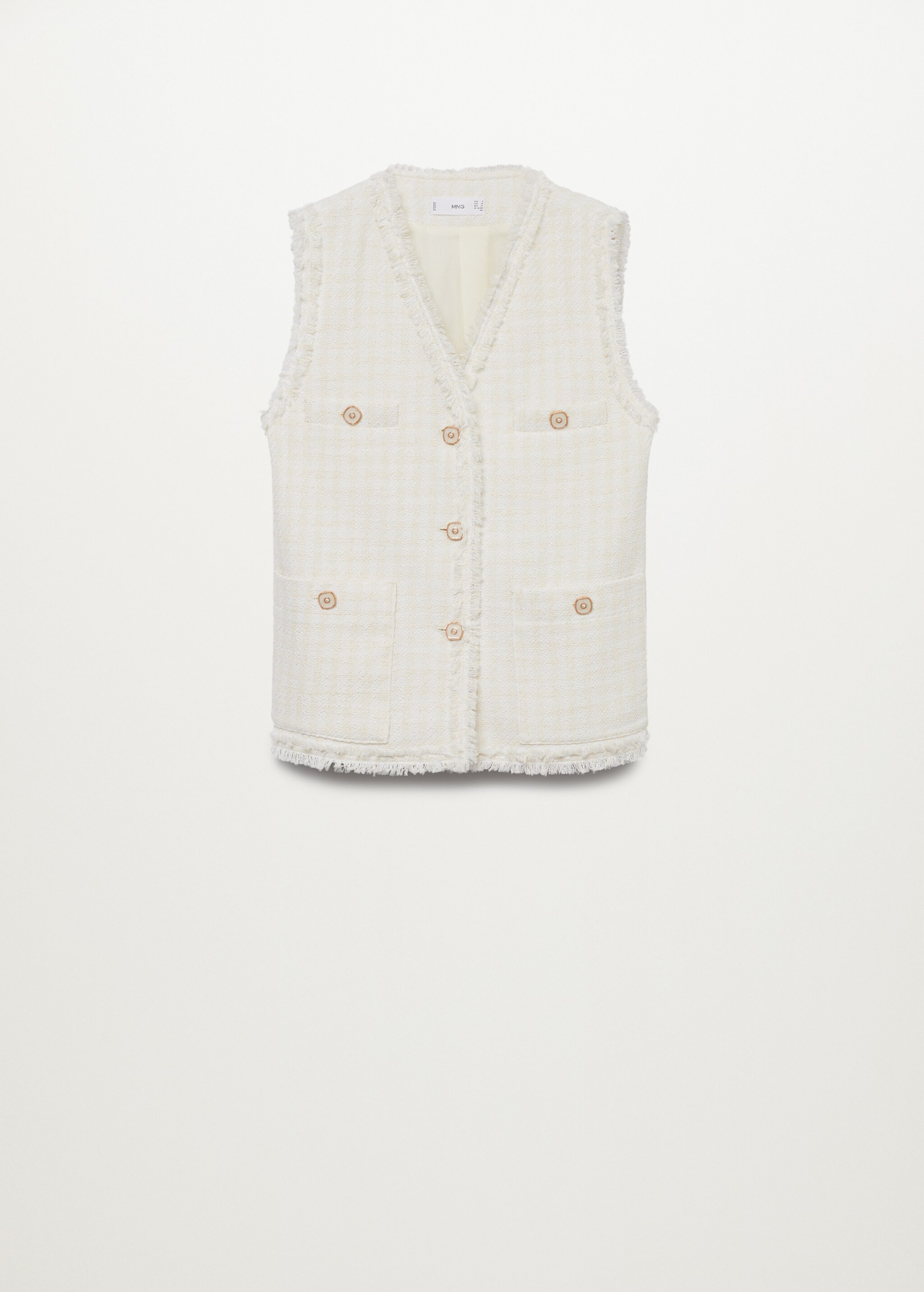 Tweed gilet with pockets - Article without model