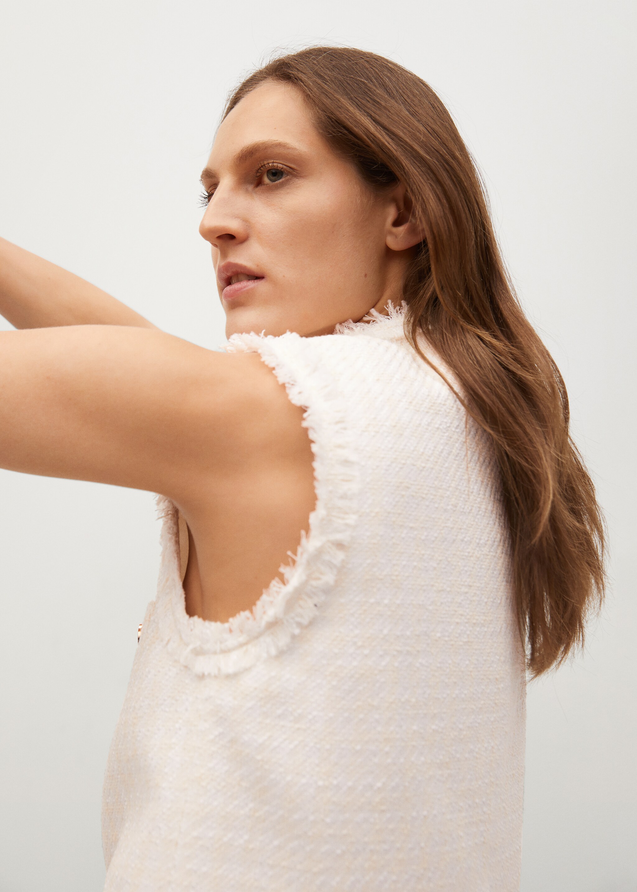 Tweed gilet with pockets - Details of the article 1