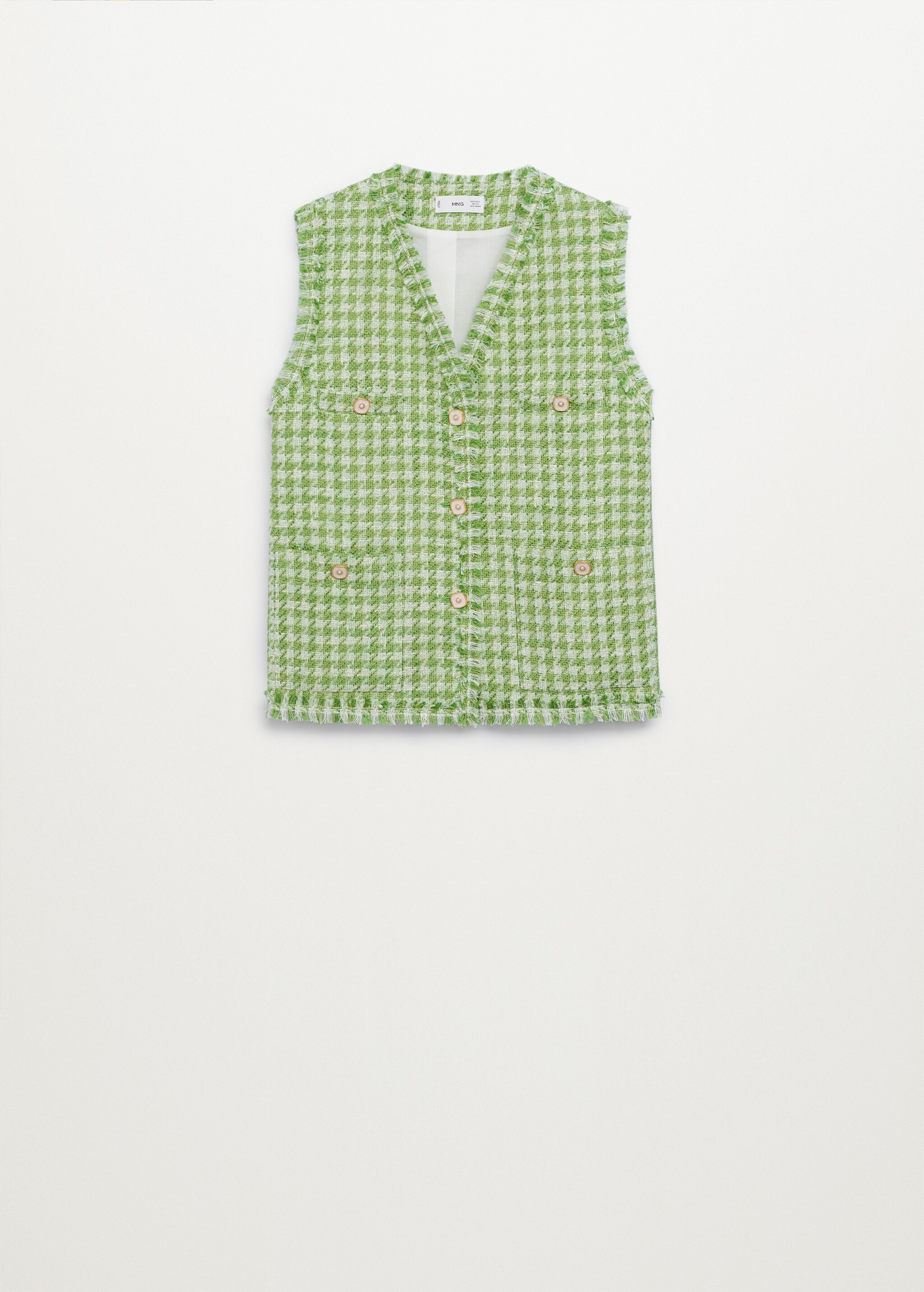 Tweed gilet with pockets - Article without model