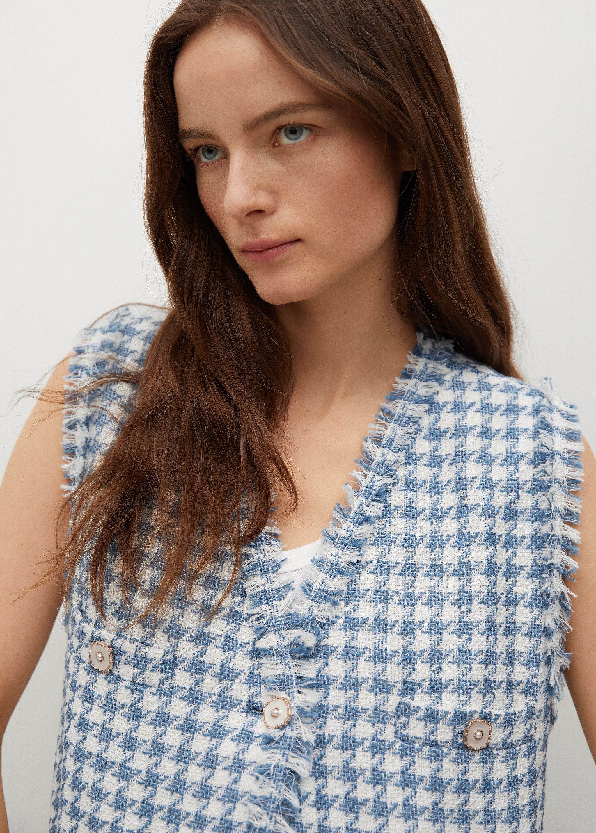 Tweed gilet with pockets - Details of the article 3