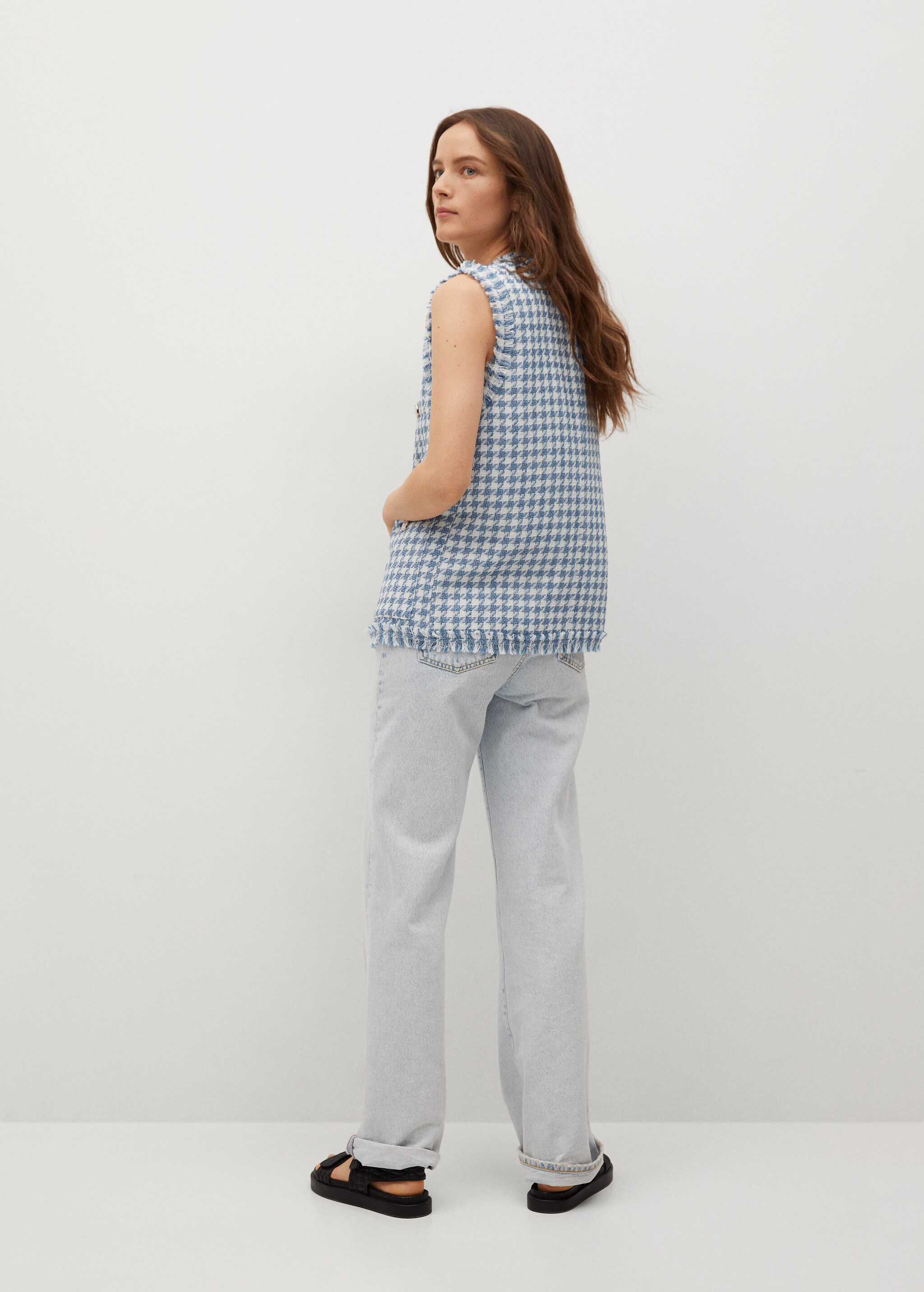 Tweed gilet with pockets - Reverse of the article