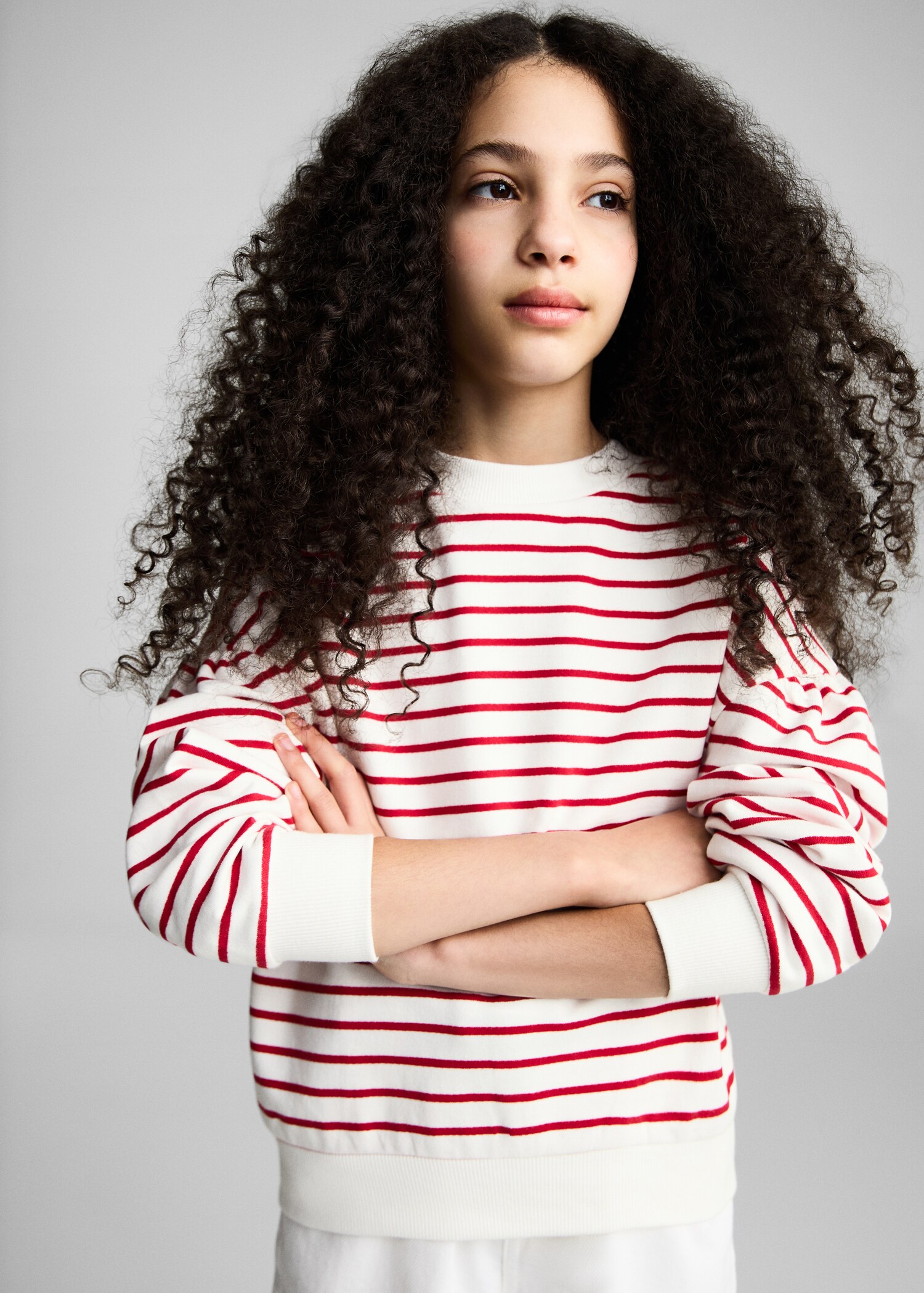 Dessuadora cotó ratlles - Pla mig