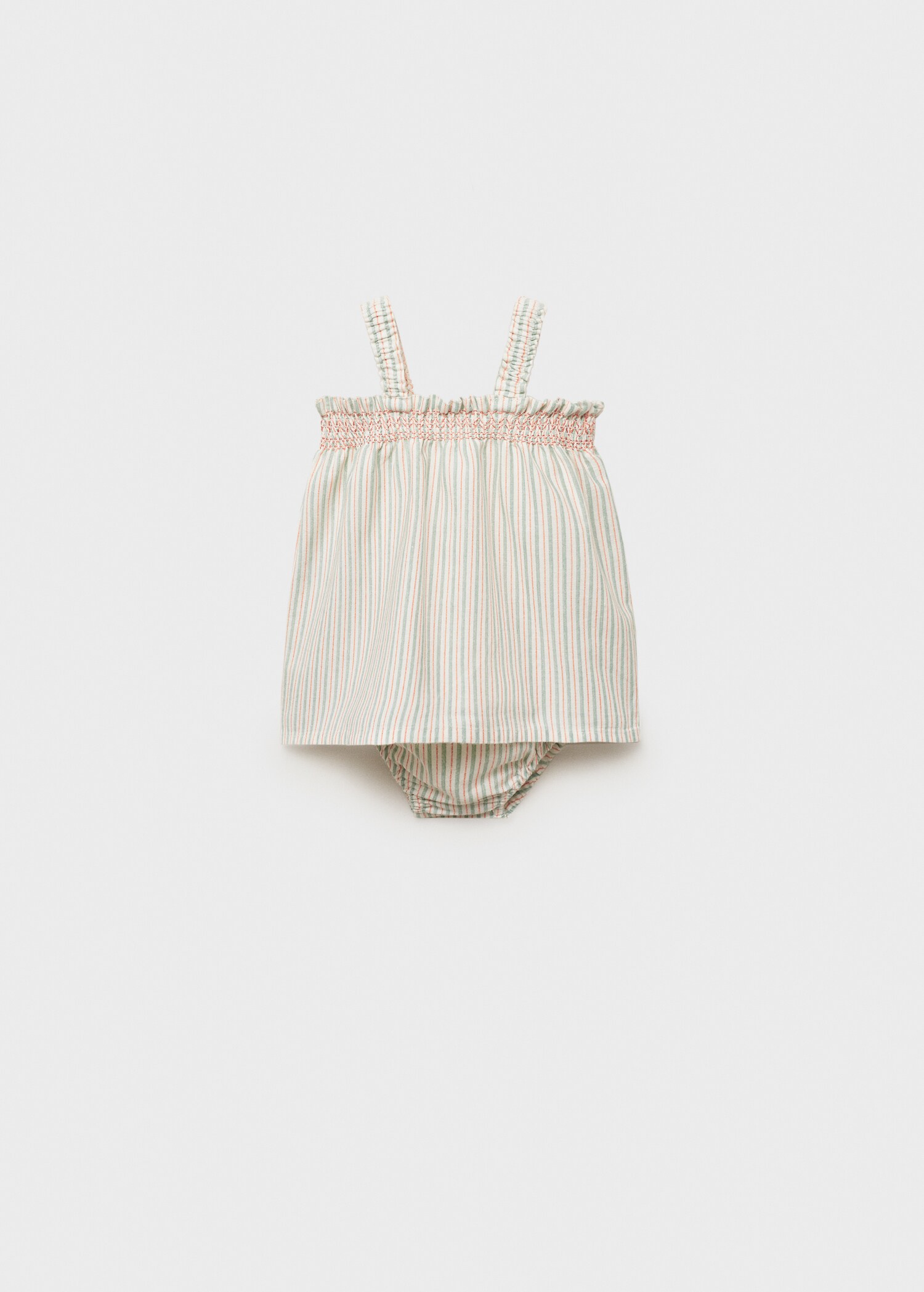 Kleid und Höschen aus Baumwolle mit Leinen - Rückseite des Artikels