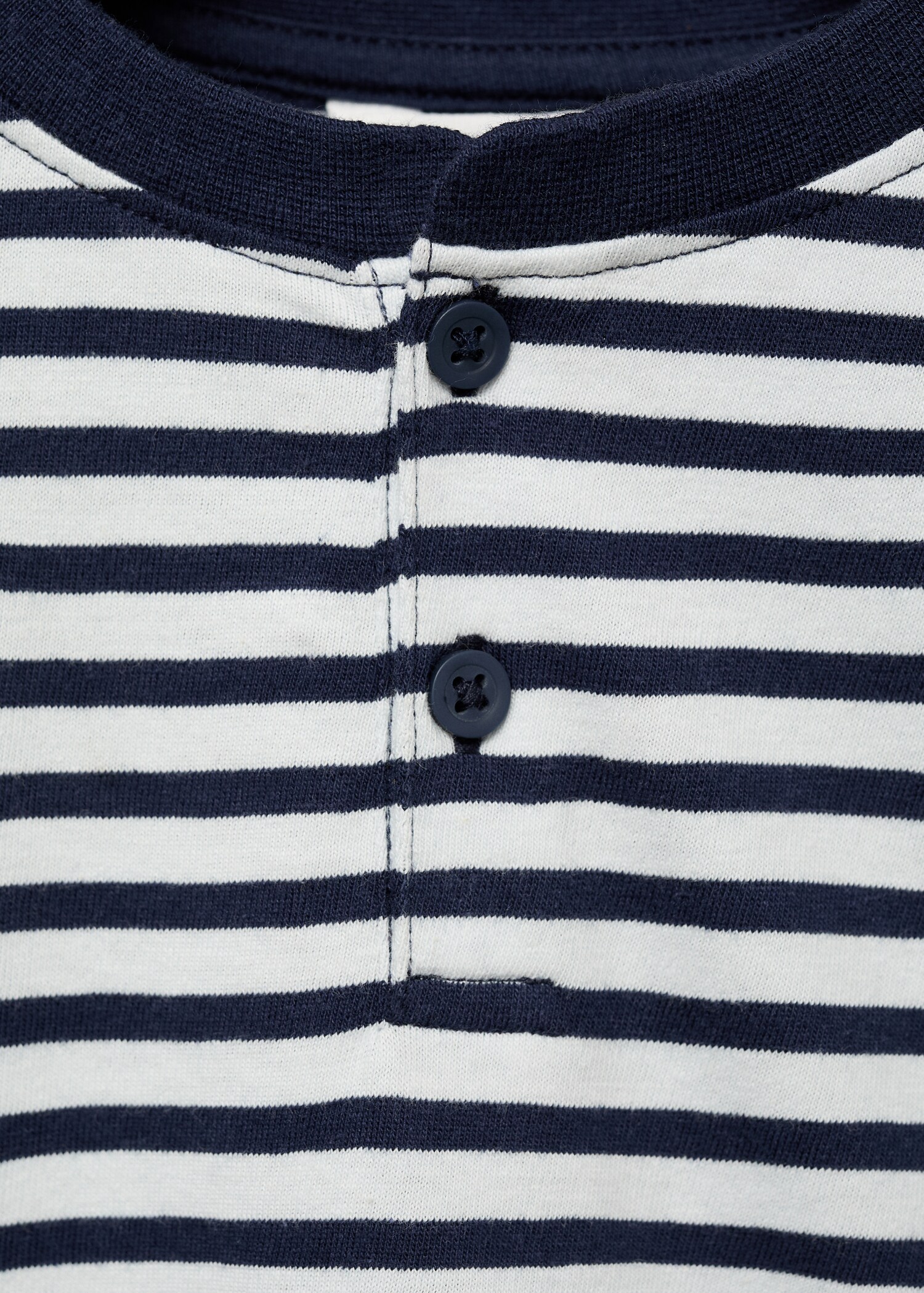 Buttoned striped T-shirt - Details of the article 8