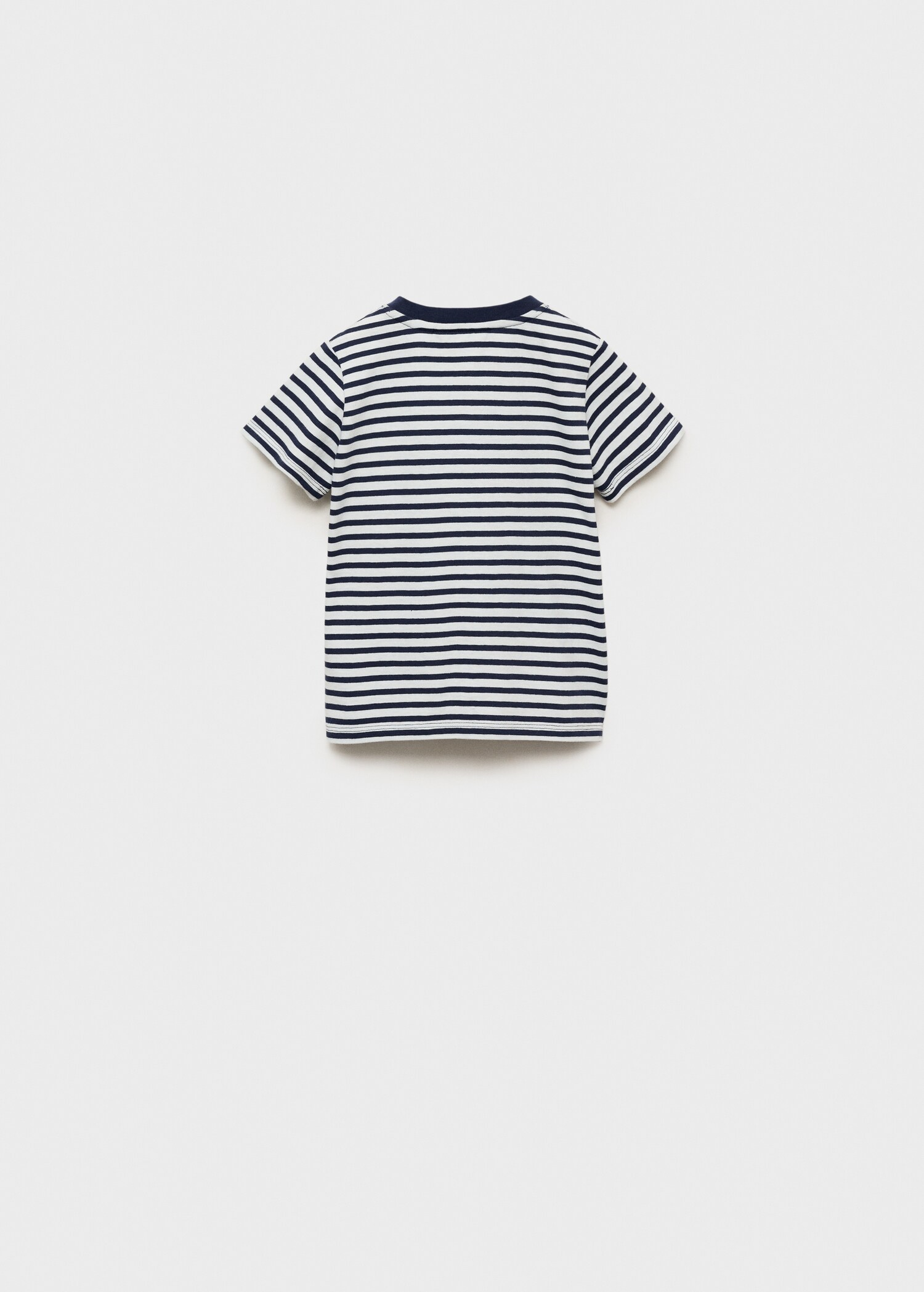Buttoned striped T-shirt - Reverse of the article