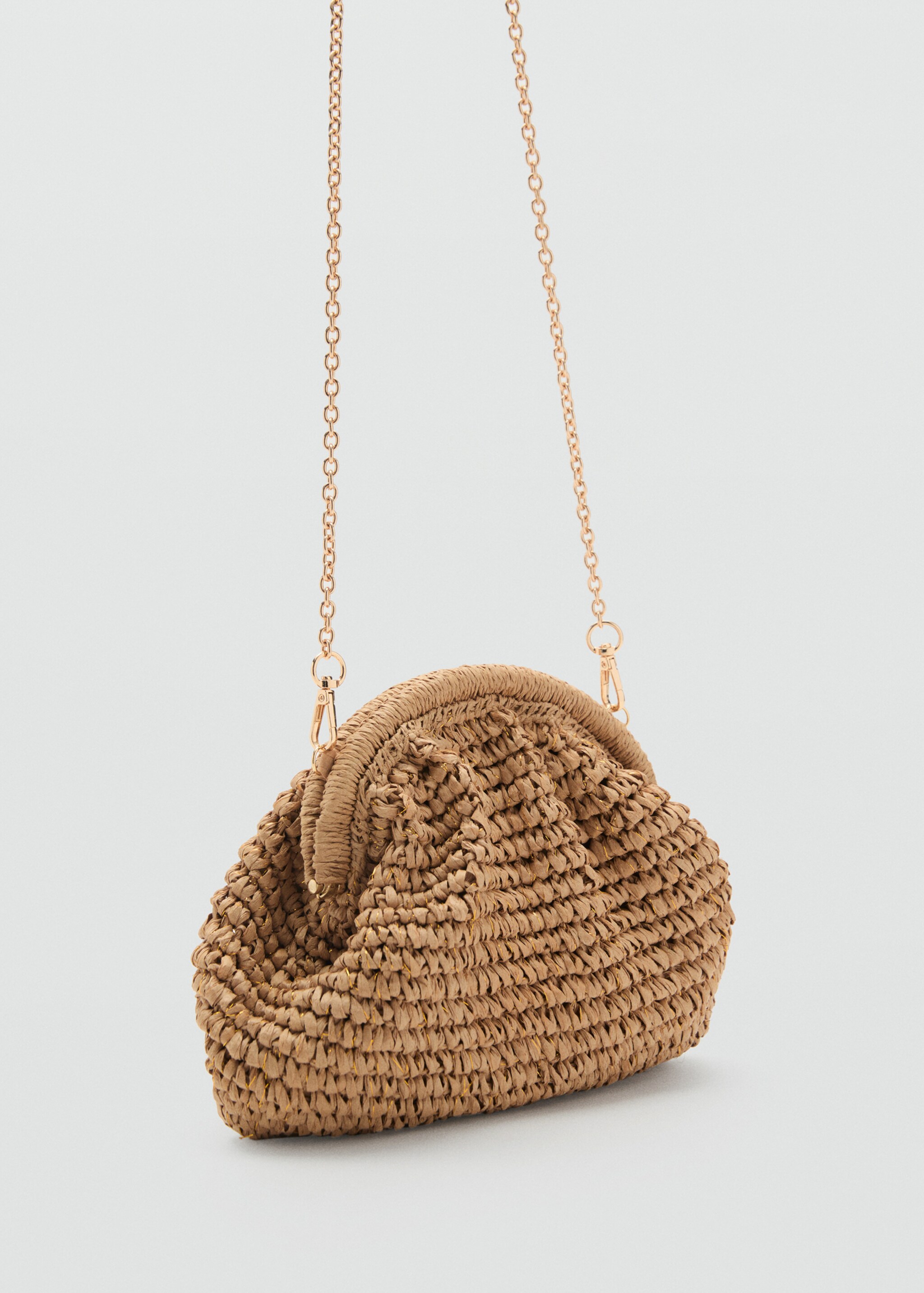 Natural fiber clutch bag - Medium plane, Sand. Ref: 87046722-00.