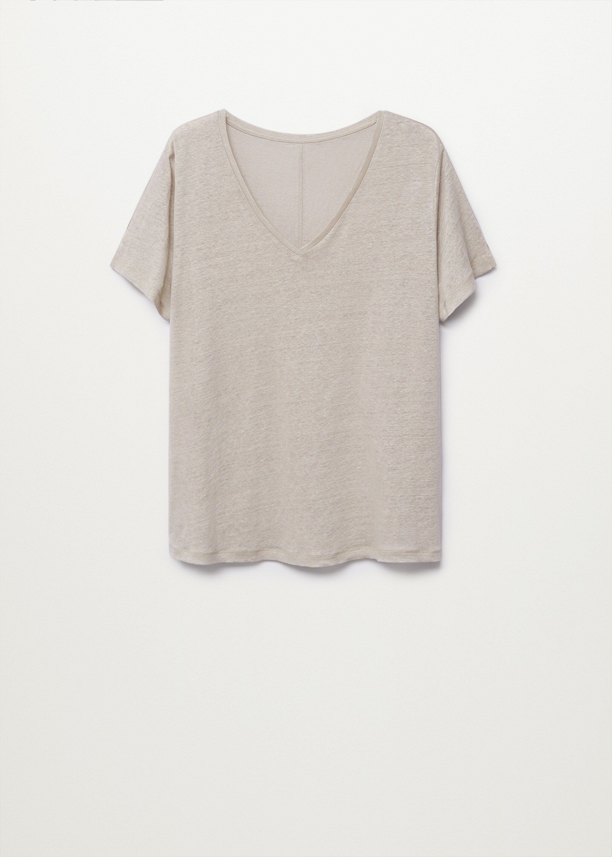 V-neck linen t-shirt - Article without model
