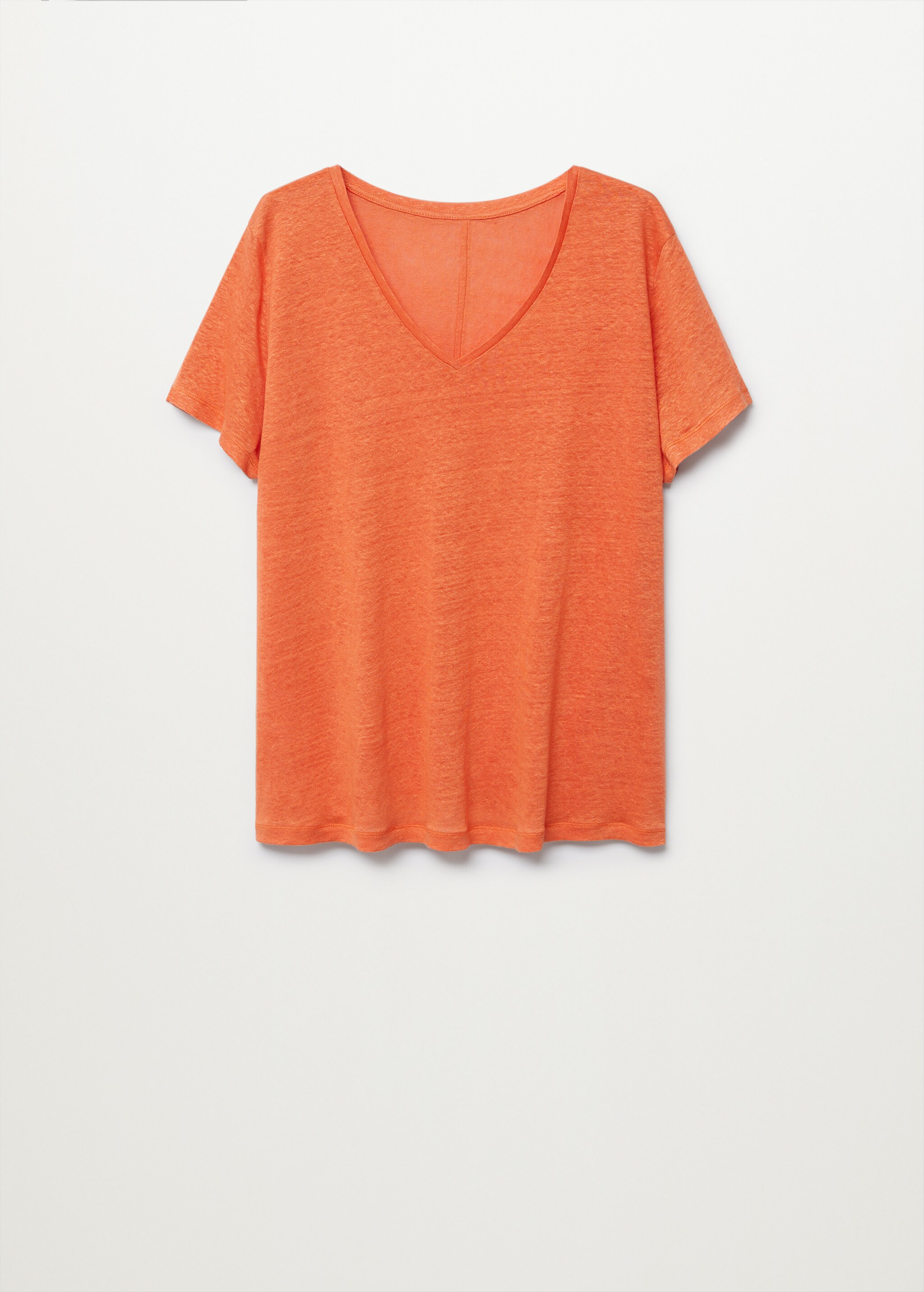 V-neck linen t-shirt - Article without model