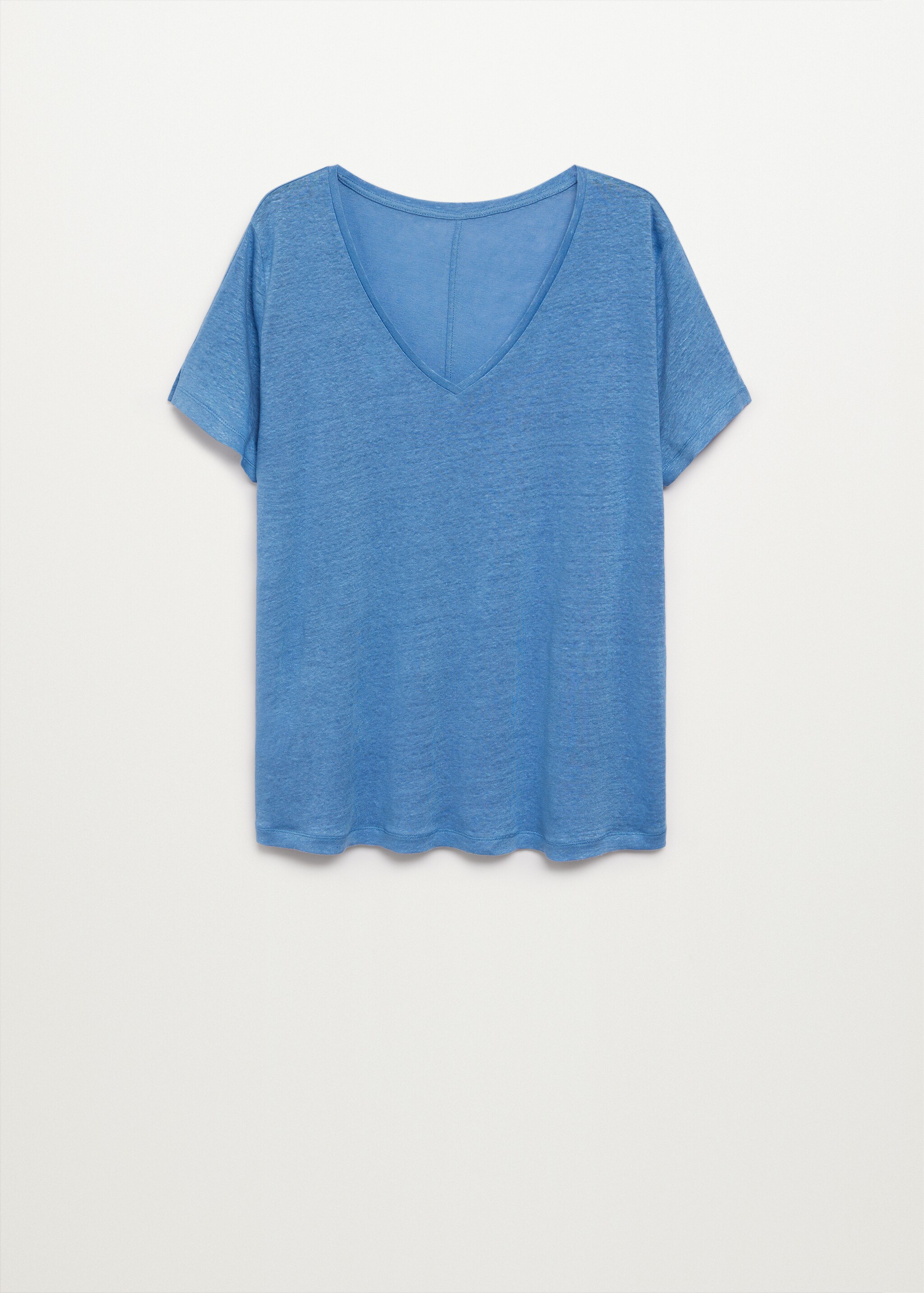 V-neck linen t-shirt - Article without model