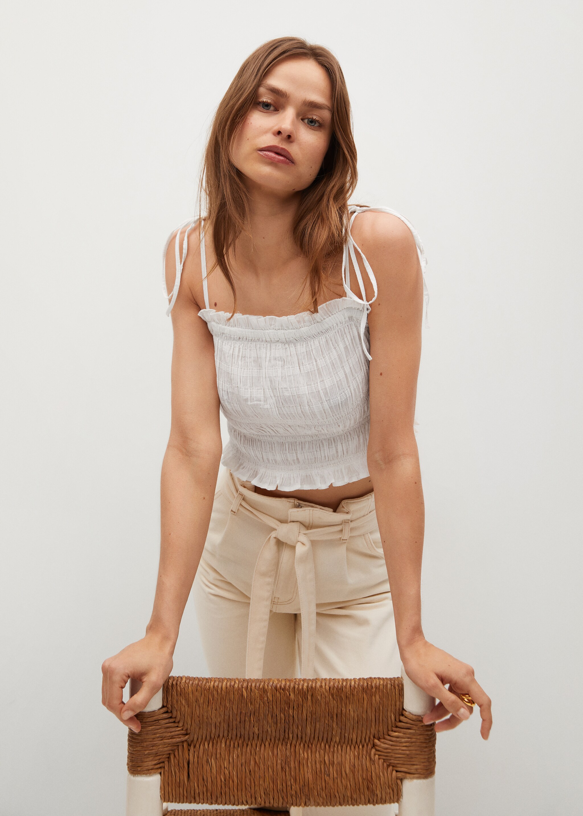 Draped crop top - Details of the article 2